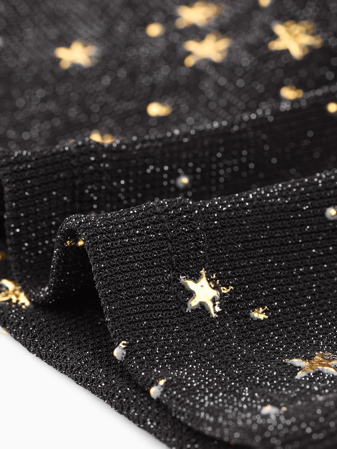 Allegra K Party Crop Top for Women's Long Sleeve Metallic Shimmer Mesh Sheer Tops - Image 5