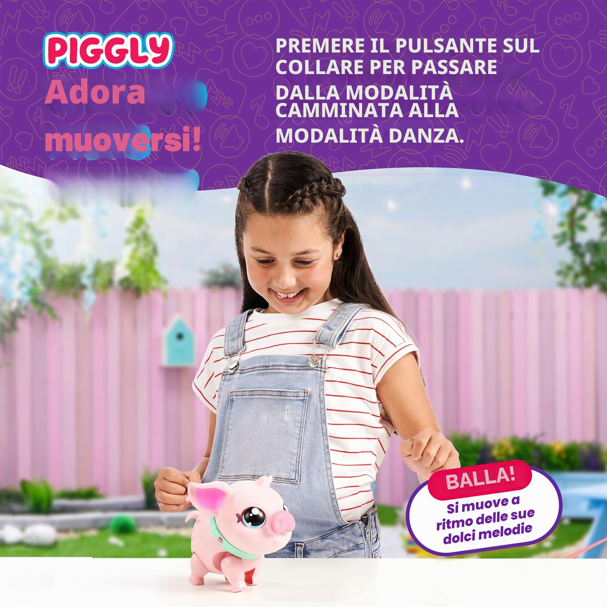 Little Live Pets - My Pet Pig , Soft and Jiggly Interactive Toy Pig That Walks, Dances and Nuzzles. 20+ Sounds & Reactions. Batteries Included. For Kids Ages 4+.