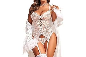 Fine White Lace Lingerie Set