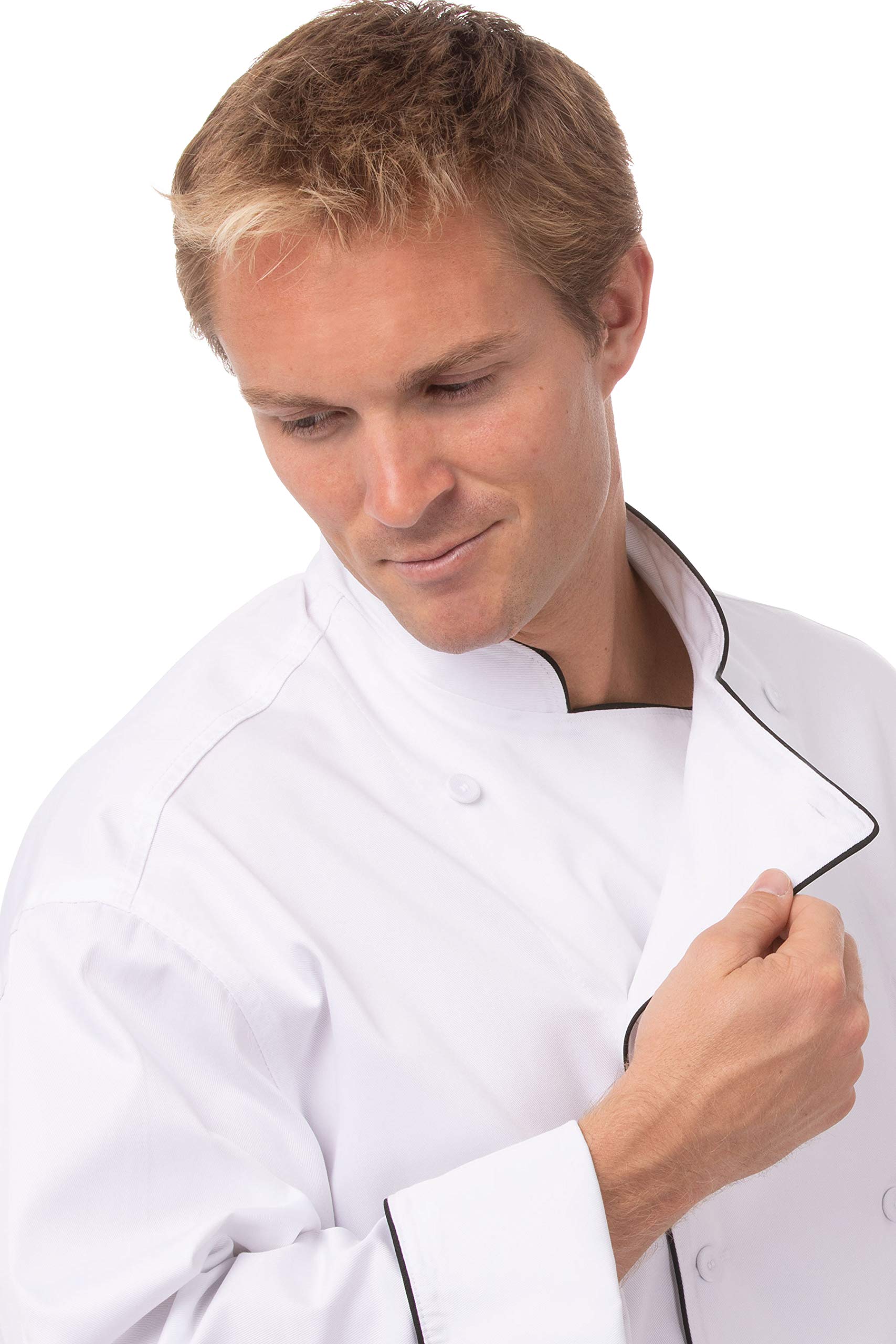 Chef obras b767-m Sicilia Ejecutivo Unisex chaqueta de cocinero, tamaño mediano, color blanco