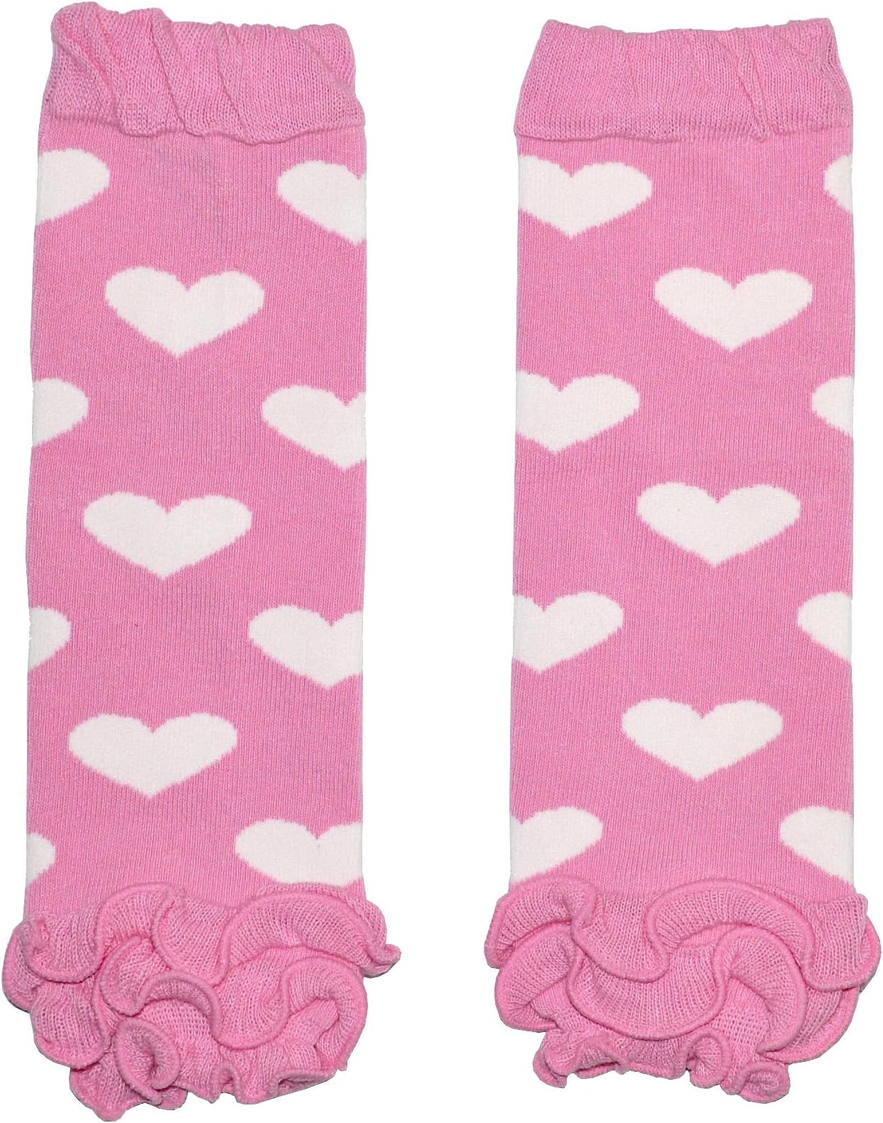 Baby Knee Pads Legs Socks Anti-abrasion Protector Leggings Heart Pink-white 805832