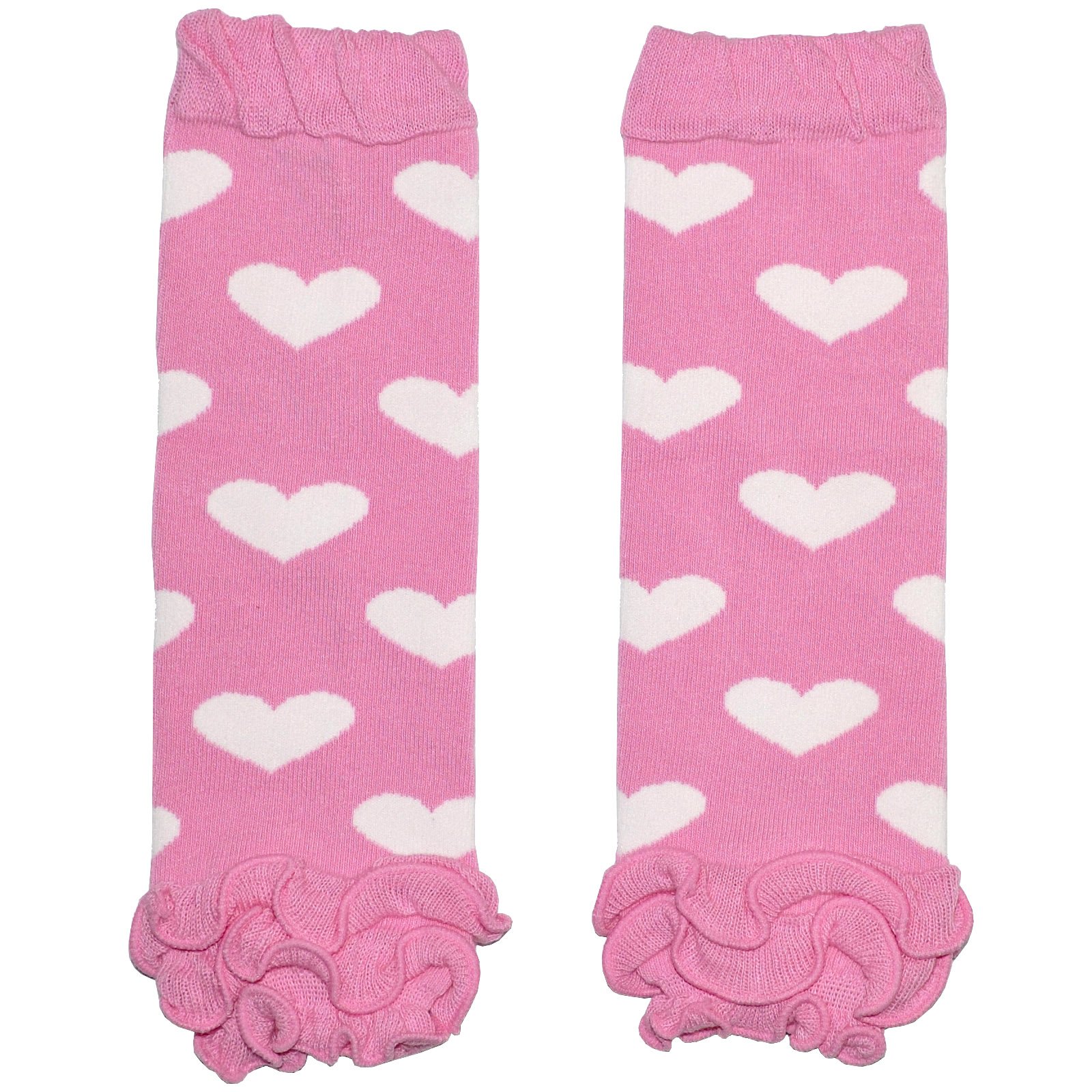 Baby Knee Pads Legs Socks Anti-abrasion Protector Leggings Heart Pink-white 805832