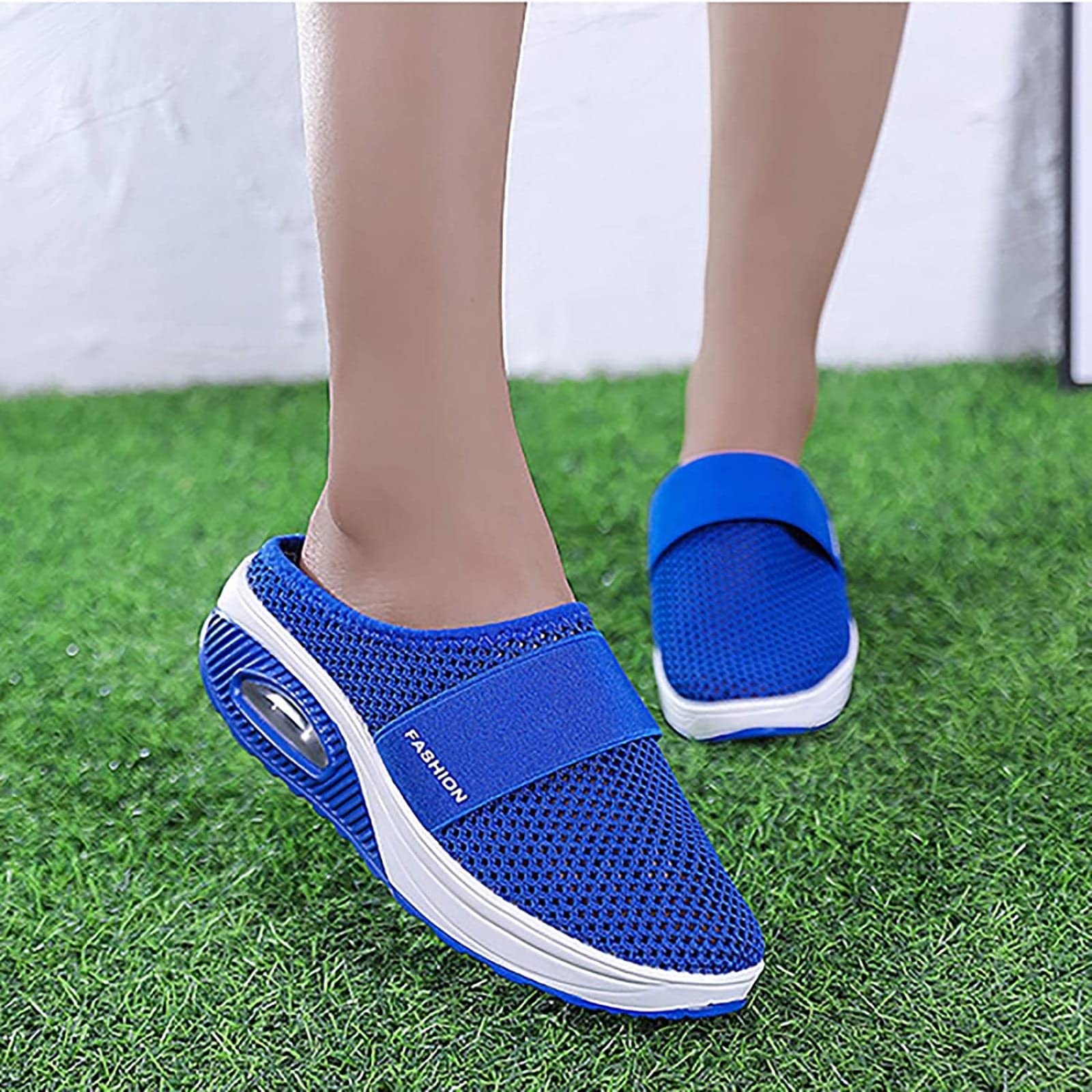Orthopedische schoenen voor dames, slip-on sneakers, Air Cushion diabetische schoenen met luchtkussen, traagschuim, sportschoenen, casual slip-on wandelschoenen, Air Cushion Slip On Walking schoenen