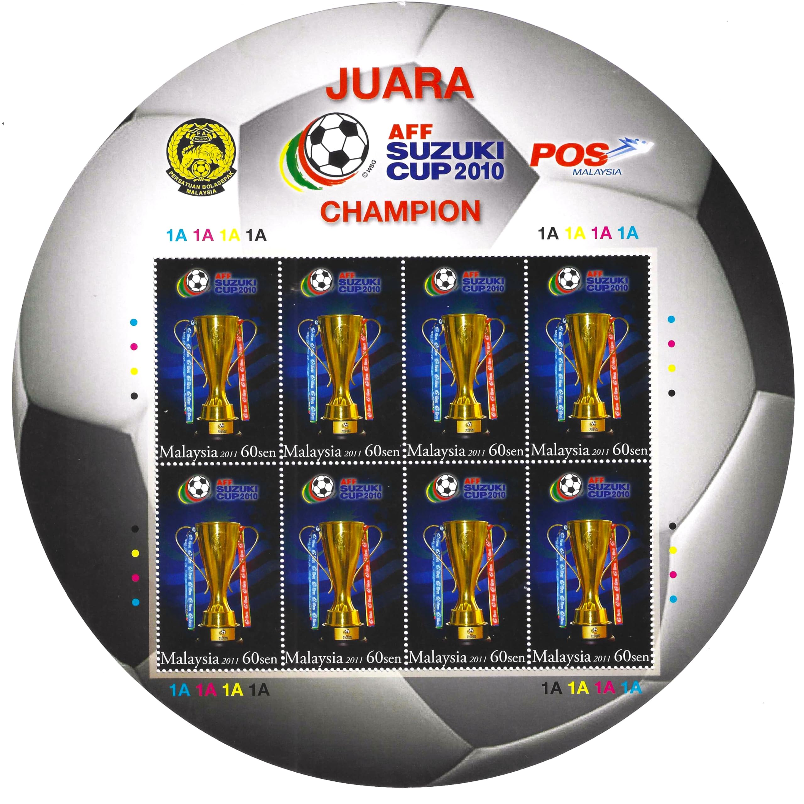 Aranyak Hobby® POS Malaysia 2010 Large odd shape Football Championship Miniature sheet collection-image-18