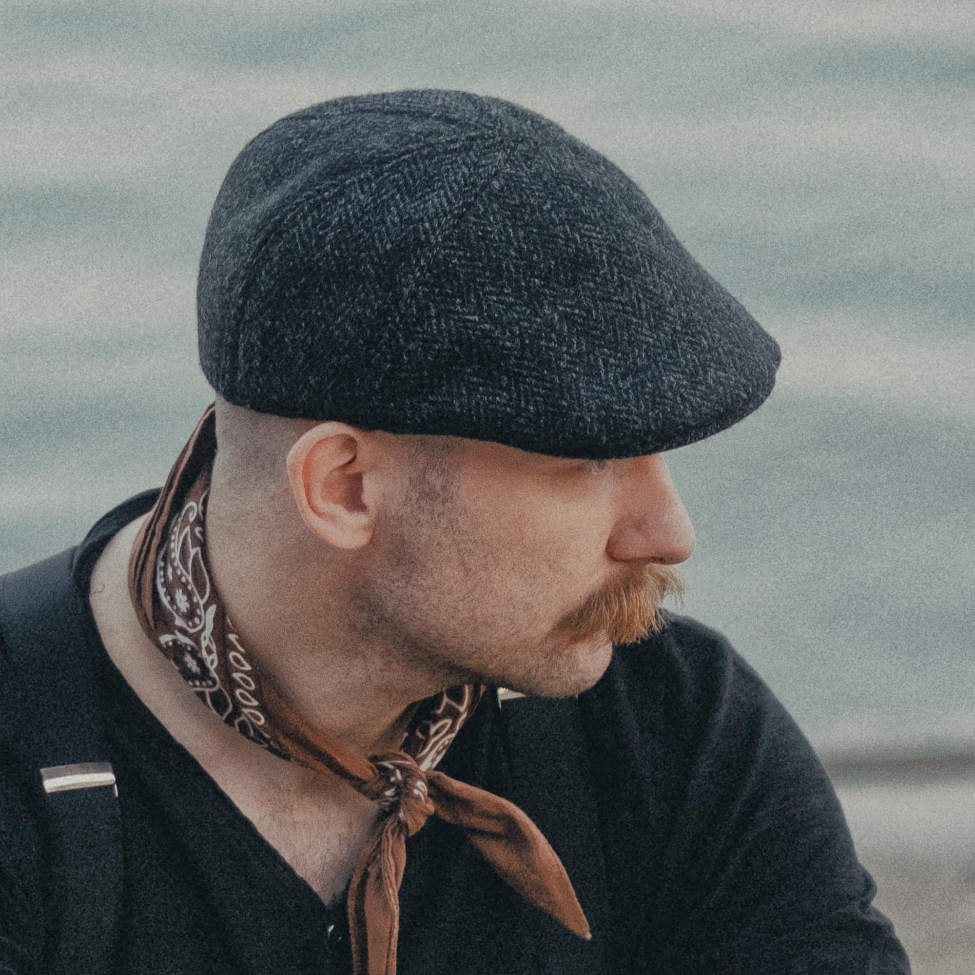 Sterkowski Ivy Five | 100% Harris Tweed Schirmmütze für Herren und Damen | Elegant Praktisch Flat Cap