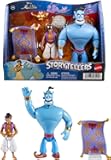 Disney Aladdin Storytellers Pack of 3 Figures Genie, Aladdin and Magic Carpet, Cave of Wonders Authentic Posable Movie Toys 4 Inch Scale