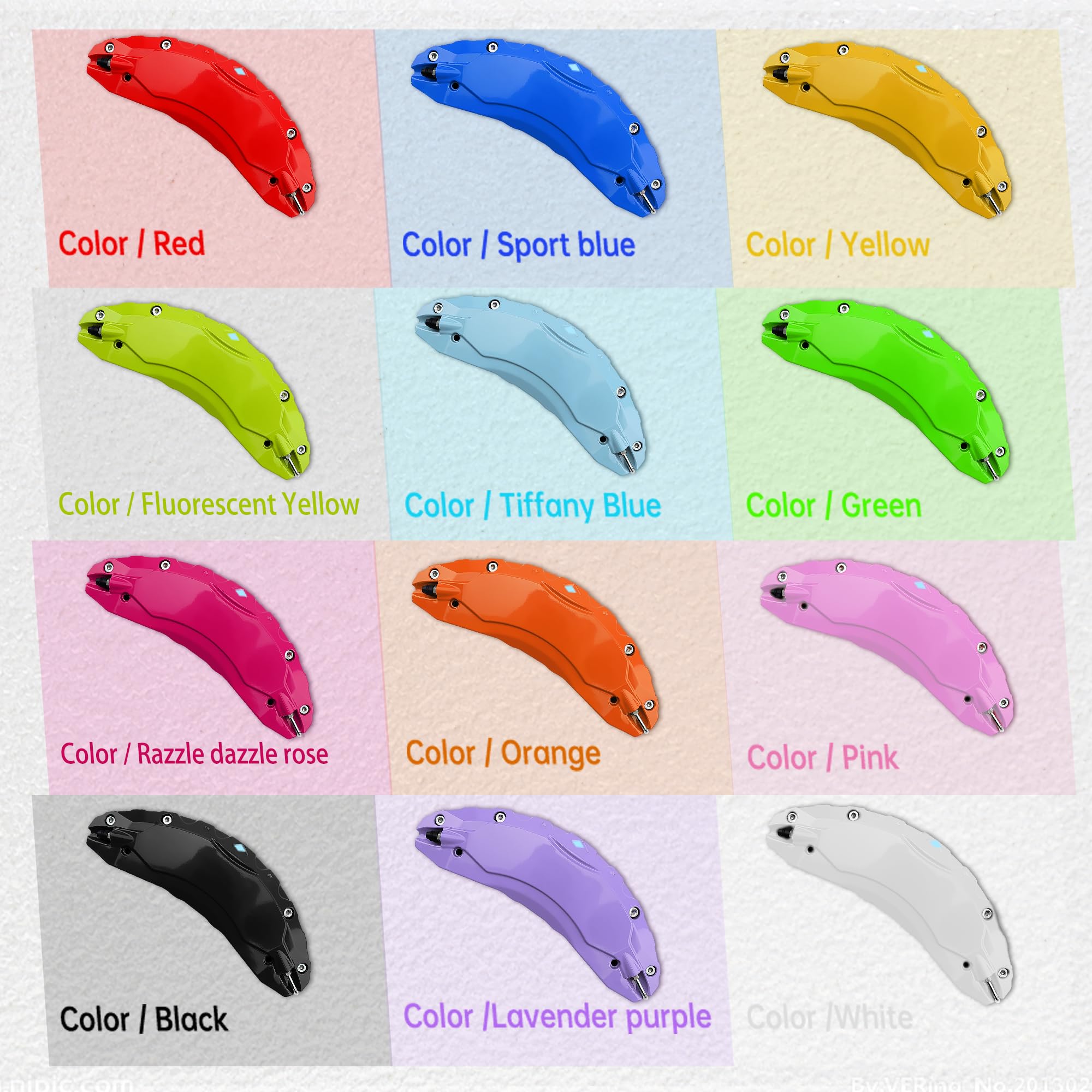 テスラモデル3 ブレーキキャリパーカバー 4個セット ティファニーブルー