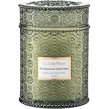 LA JOLIE MUSE Eucalyptus &amp; Alpine Sage | Eucalyptus, Lavender &amp; Sage Candle for Home Cleansing | 19 oz Wooden Wick | Natural Soy Wax | 90 Hours Burn | Candle for Relaxation