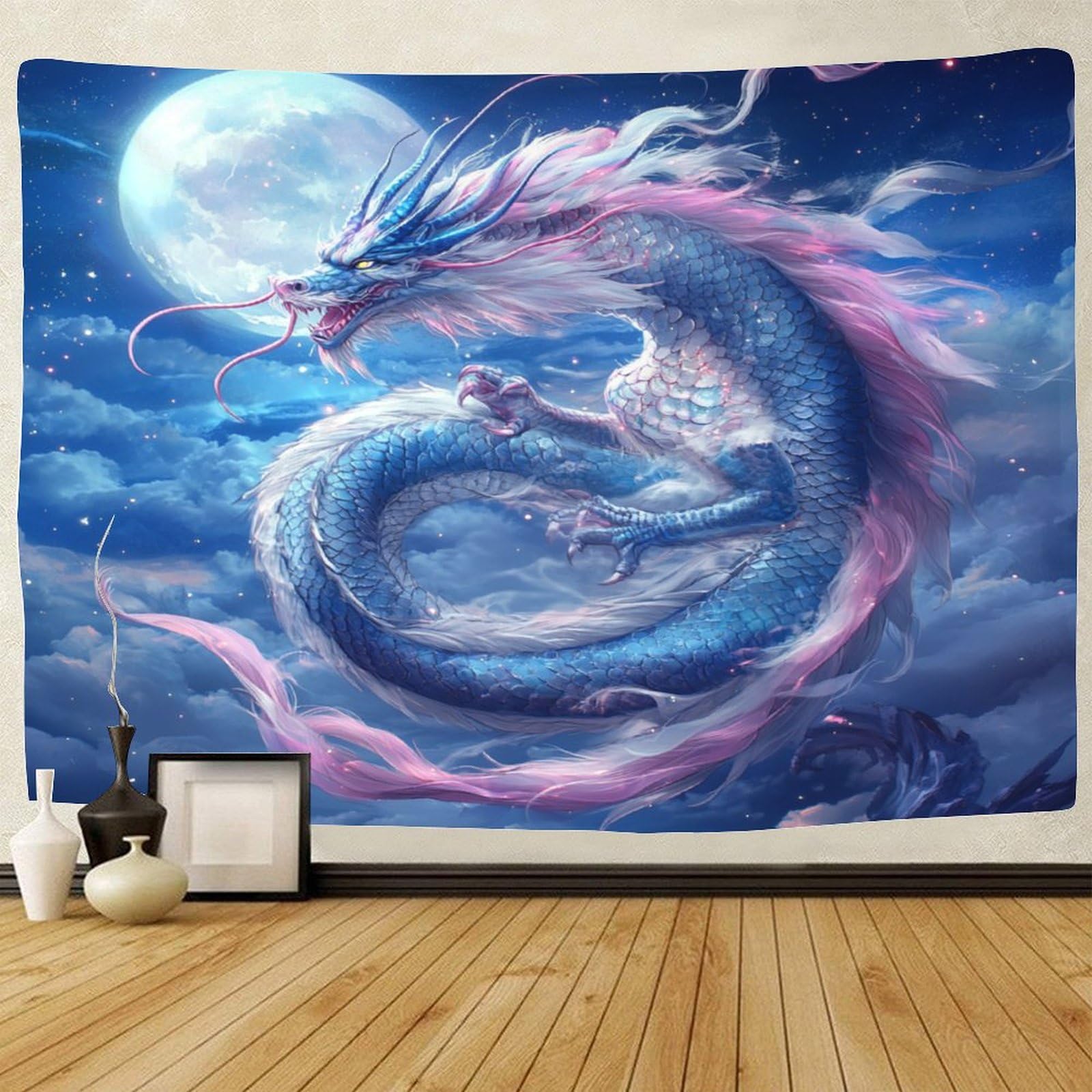 TIICZAAKL Dragon Tapestry 3D Print Tapestries Wall Hanging Wall Cloth Background Home Decor for Decorations Bedroom Party Beach Living Room Dorm 70cmx100cm