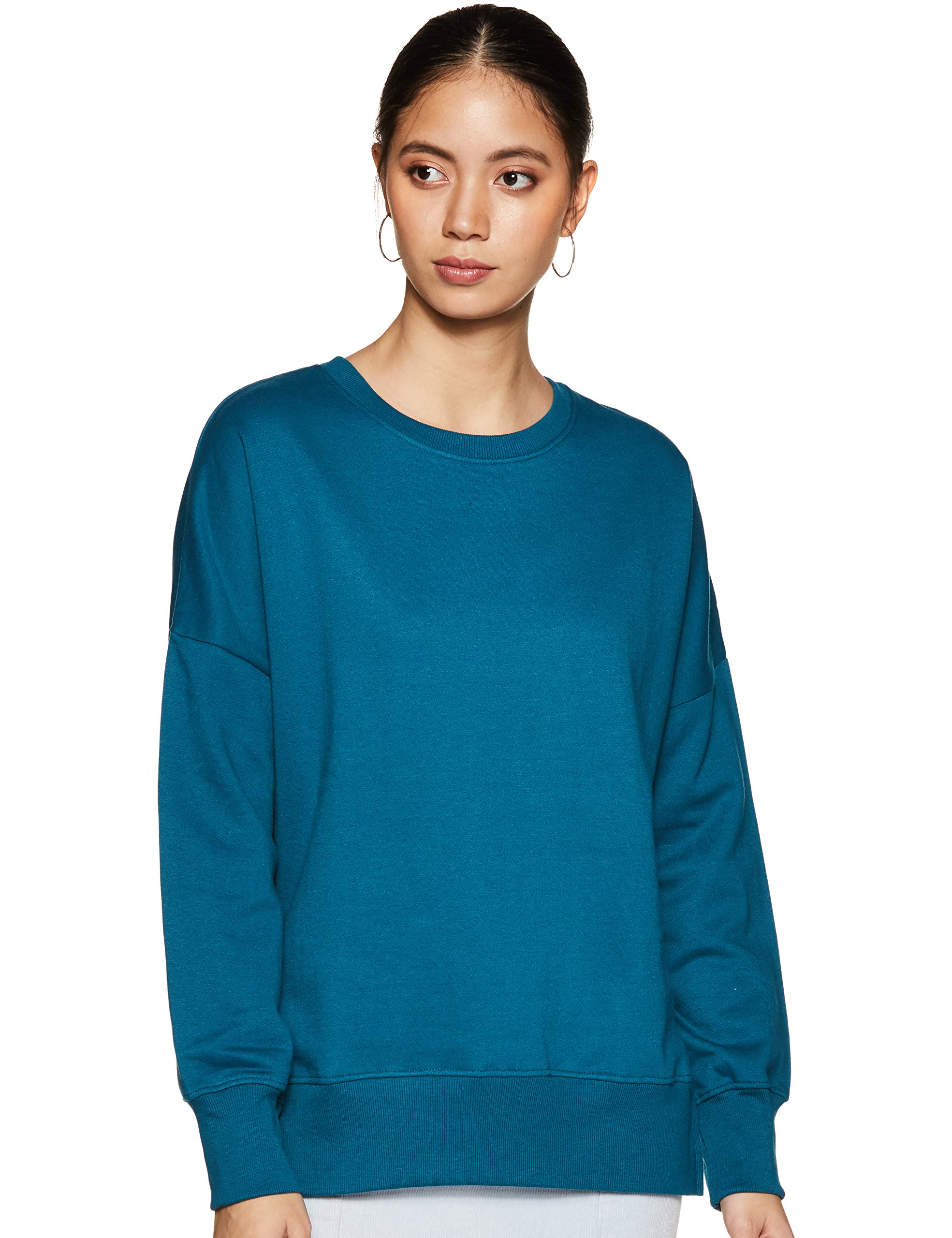 amazon brand - symbol Women's Cotton Blend Crew Neck Sweatshirt-picture-15