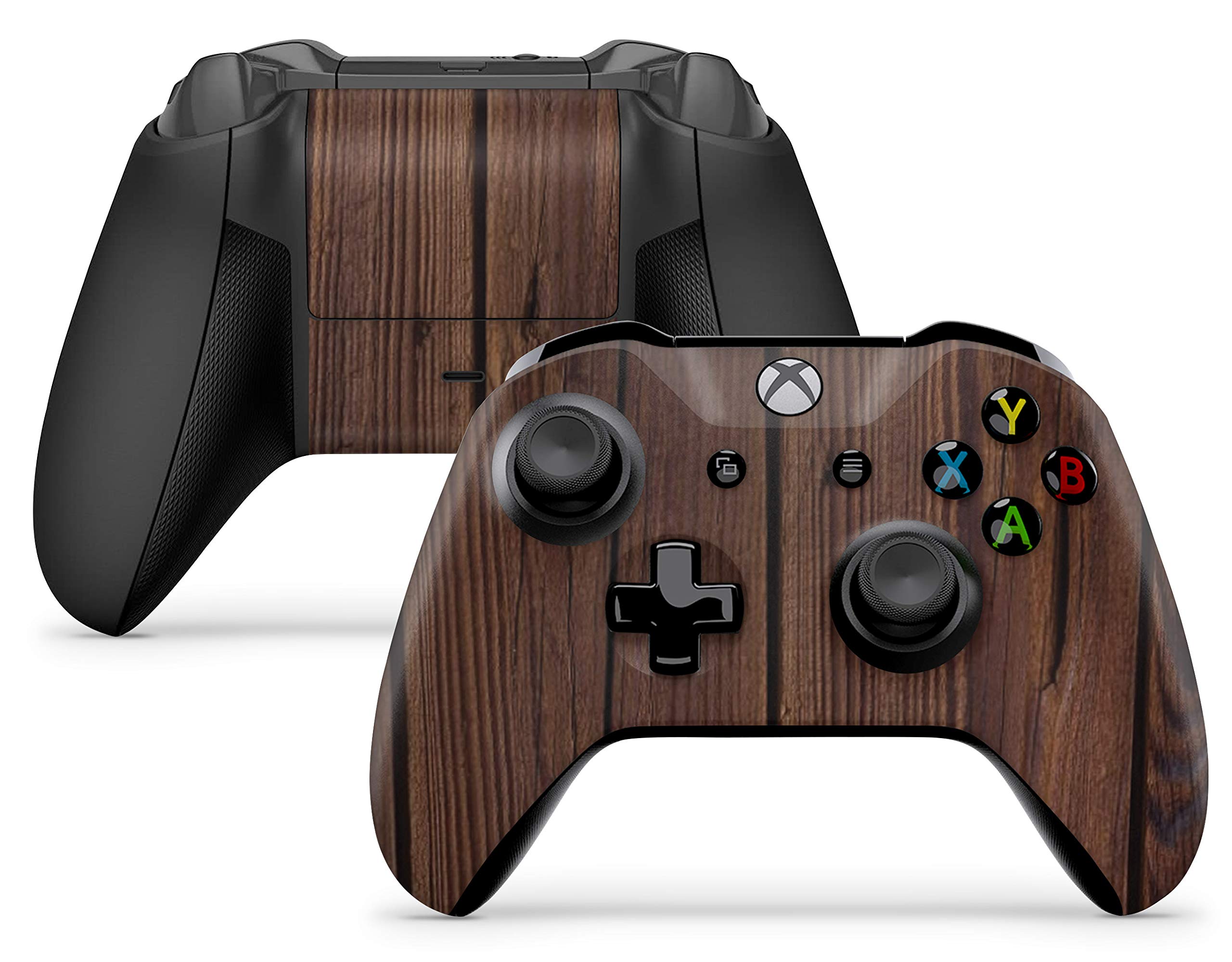 giZmoZ n gadgetZ GNG Adesivi in Vinile per Xbox One X con Il Logo di Wood per Console E per 2X Controllers