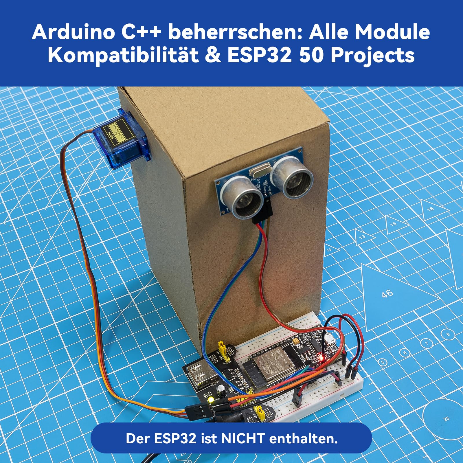 SunFounder Universal Maker Sensor Kit Kompatibel mit Arduino Mega/R3/R4 Minima/WiFi Nano, Raspberry Pi 5/4B/3B+/Zero 2 W/, Pico W, ESP32, C++, Python, MicroPython, Anfänger & Techniker