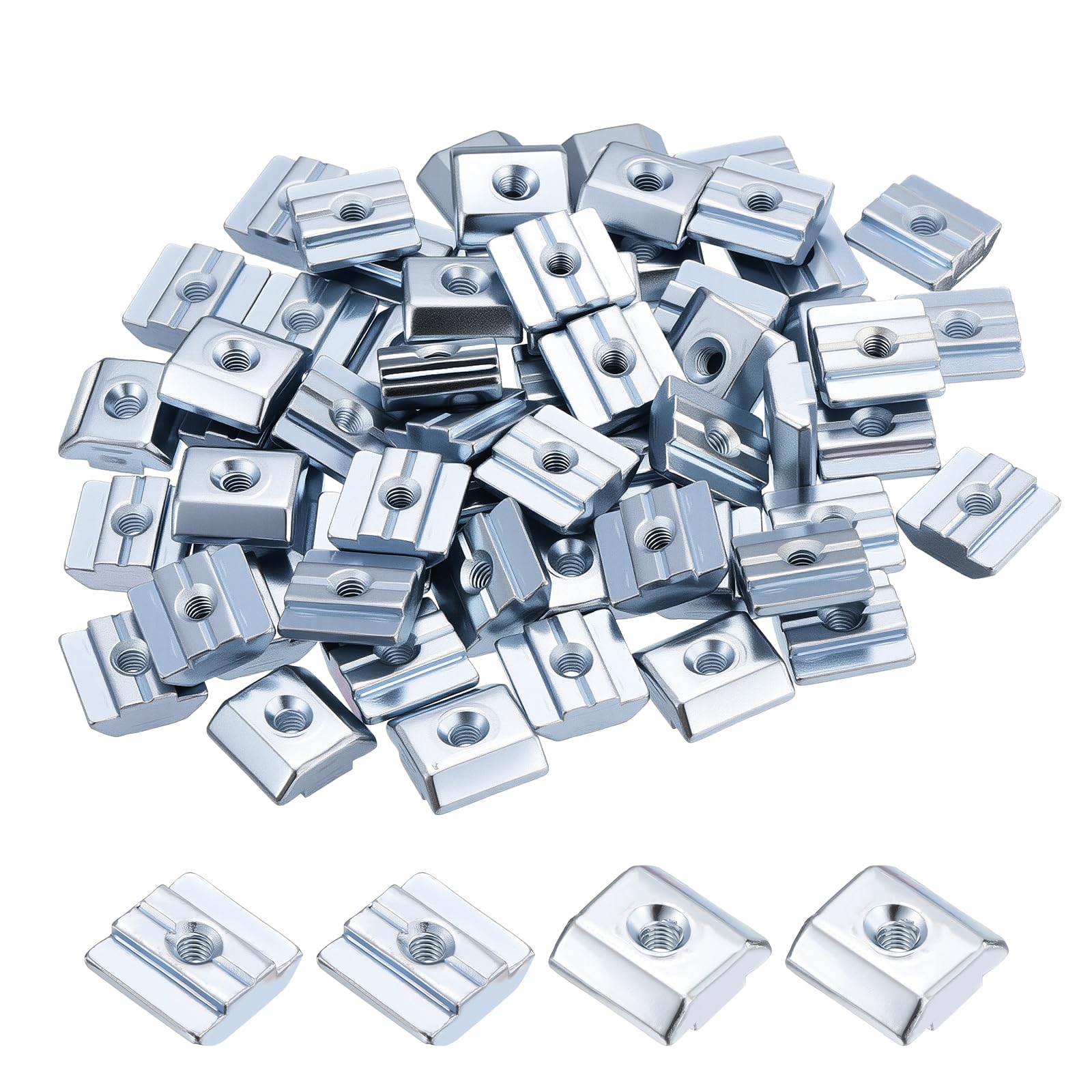 Kozelo 60Pcs Sliding t Nuts M4-0.7 3030 Series Hammer Nuts Blue White โ image 1