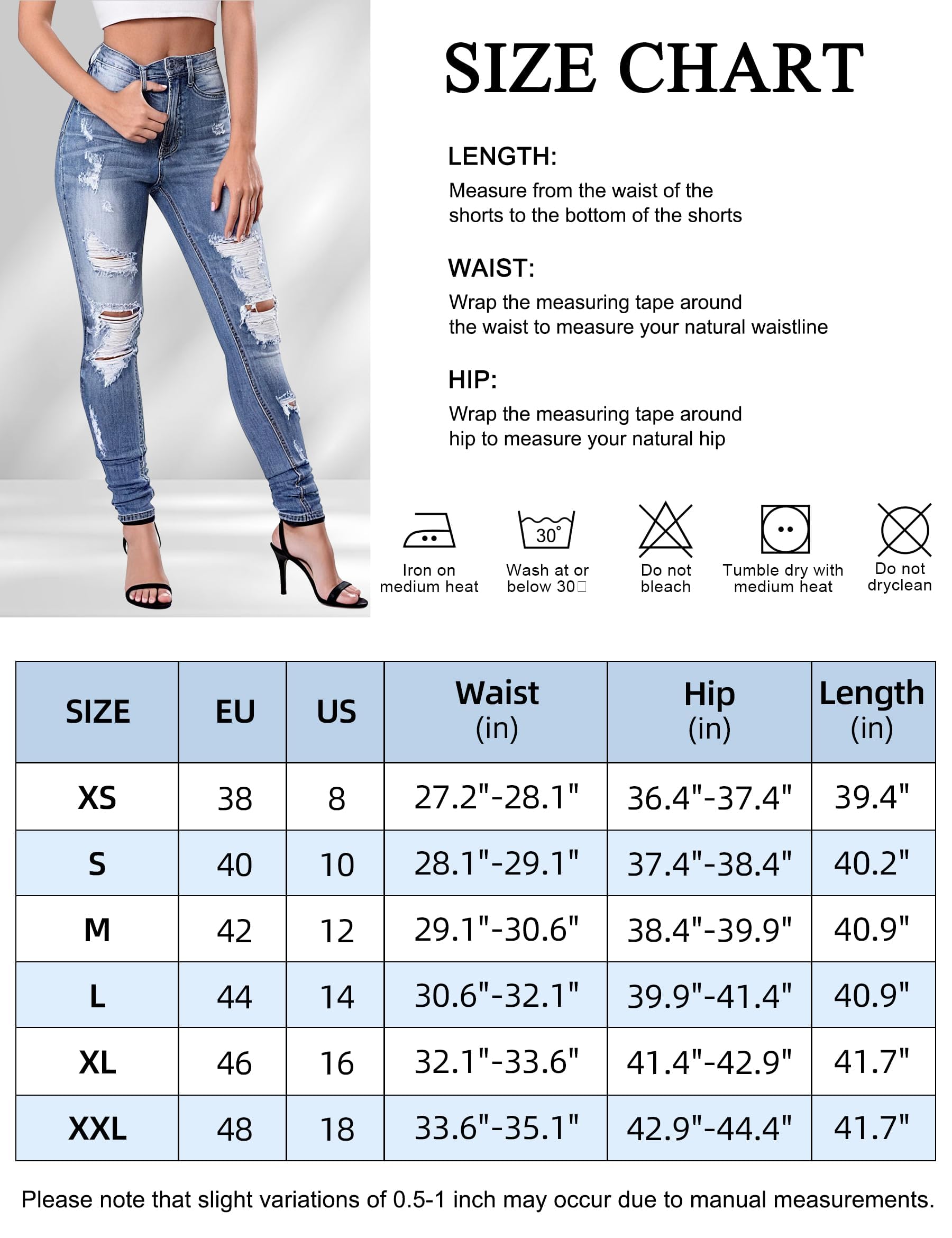 Fengbay Vaqueros Ajustados para Mujer, elásticos, Cintura Alta, Ropa de Calle, Pantalones Vaqueros para Mujer, Pantalones Vaqueros de Moda