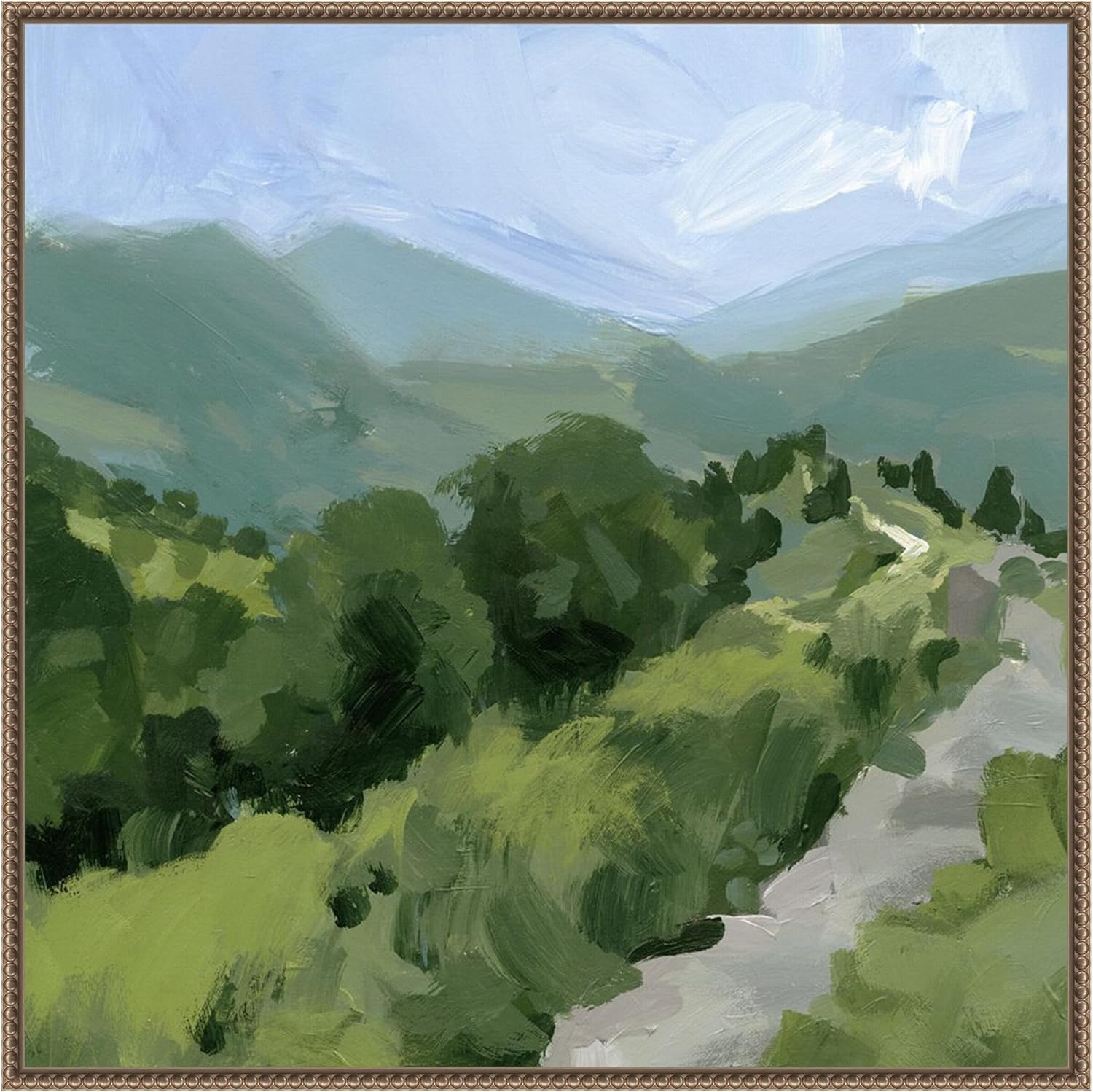 Amanti Art Lienzo enmarcado para pared, 30 x 30 pulgadas, camino forrado de árbol I por Victoria Barnes, lienzo enmarcado para pared, obras de arte