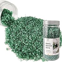 Vista 11 de HappyFiller 1.3 libras de vidrio triturado roto de 0.118-0.276 in, cubierta de suelo de grava para suculentas, mini piezas de piedra, relleno