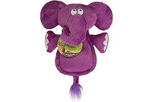 TrustyPup Dog Toys Flatties with Chew Guard Technology, Elephant, Purple, Large (58547)