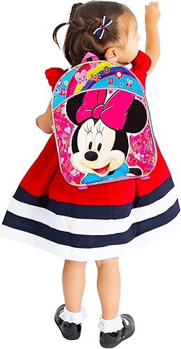 Miniatura 2 de Disney Minnie Mouse Mini Mochila preescolar para niños pequeños (11 pulgadas) (Minnie Mouse School Supplies Bundle), Mochila Minnie Mouse, Mochila