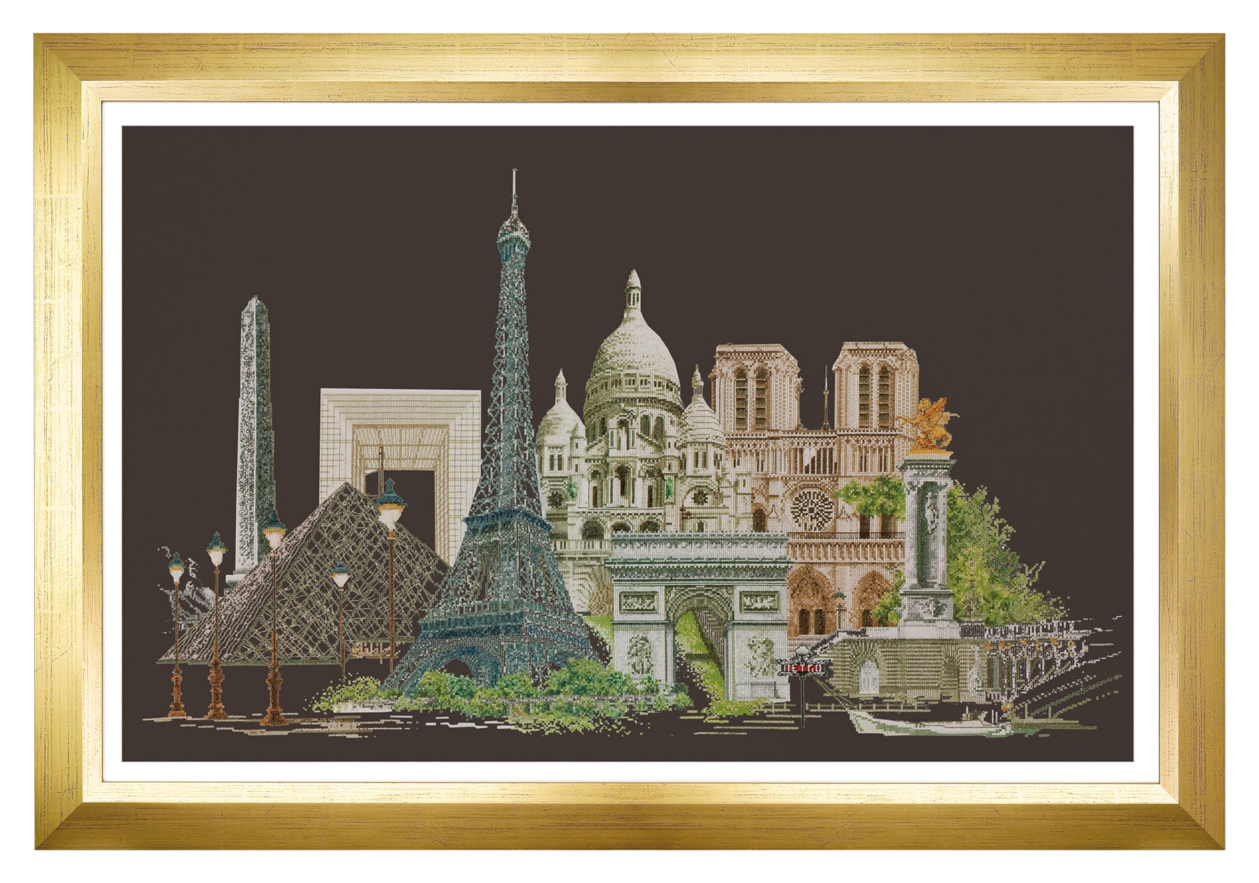 Thea Gouverneur Cross Stitch Kit 31"X19.5"-Paris On Aida (18 Count)