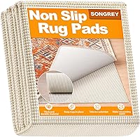 Songrey Extra Thick Non-Slip Rug Pad 9x12 FT - Anti-Slip Grip, Floor Protection & Cushion for Hardwood, Tile