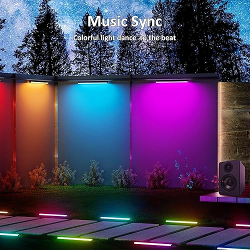 Miniatura 5 de Barra de luz RGB para exterior, luces impermeables que cambian de color al aire libre, reflector inteligente con APP y control remoto,