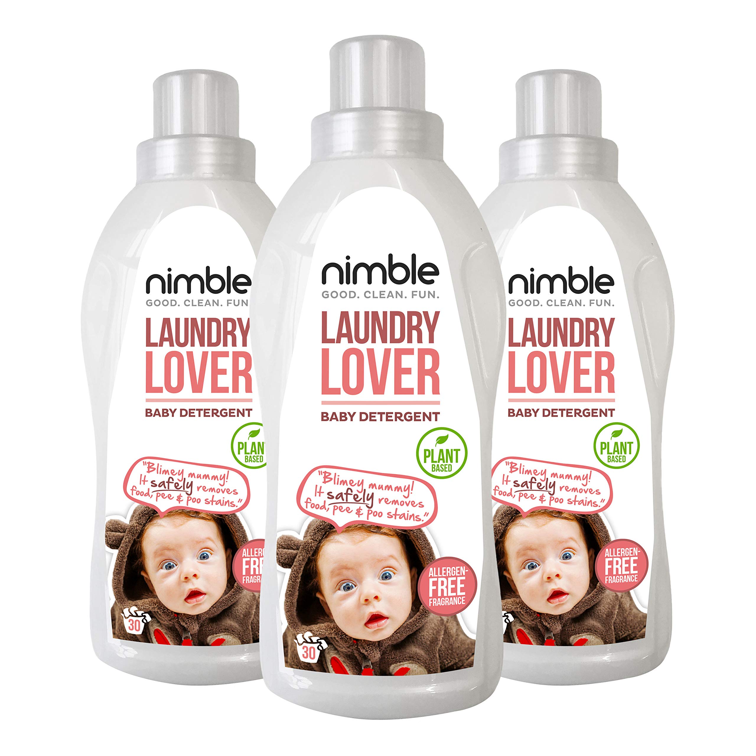 Buy Nimble, Laundry Lover, 3x 715ml Non Bio Baby Laundry Detergent