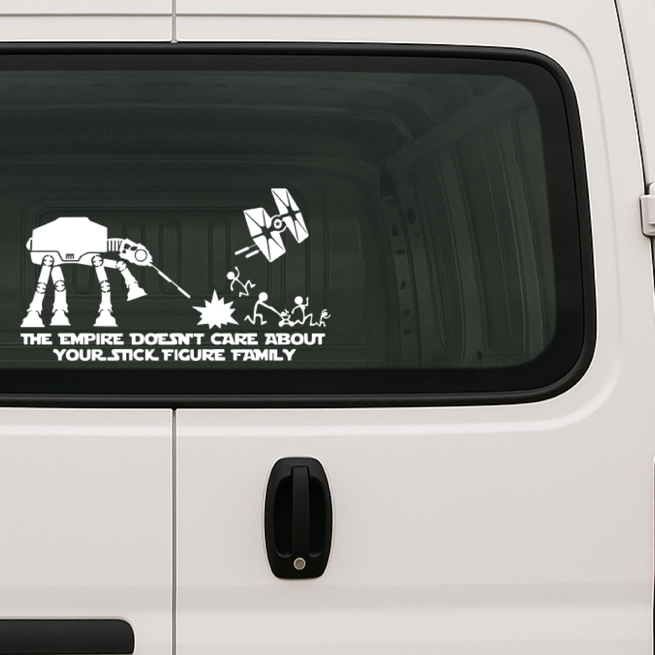 Gesar Adesivi ispirato a saga Star Wars di Alta Qualità - Caccia stellare e All Terrain Armored Transport -Adesivi Resistenti e Facili da Applicare per interni ed esterni.