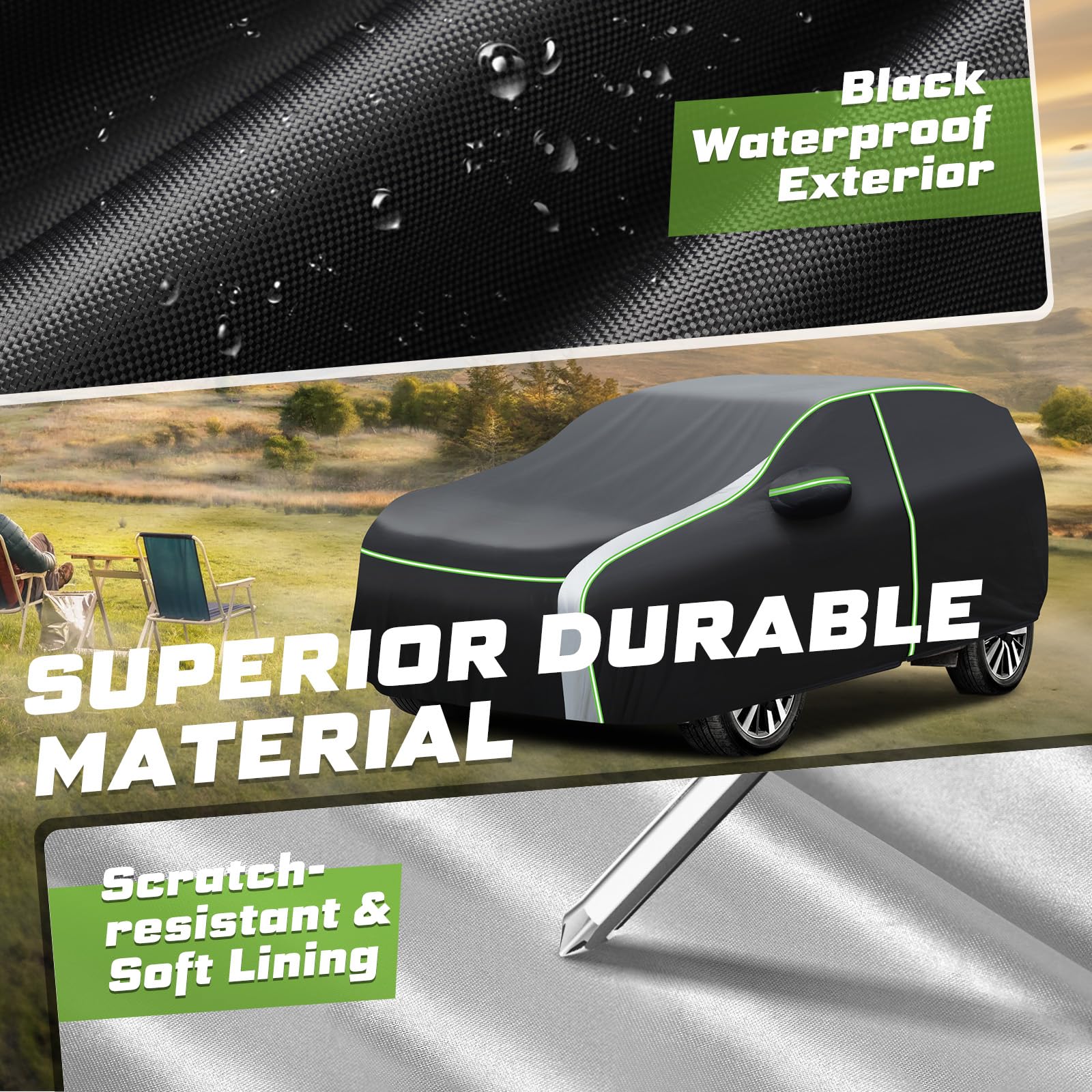 Custom 6-Layer Car Cover For Ford - Waterproof, Outdoor Protection From Rain, Snow, Sun & Dust