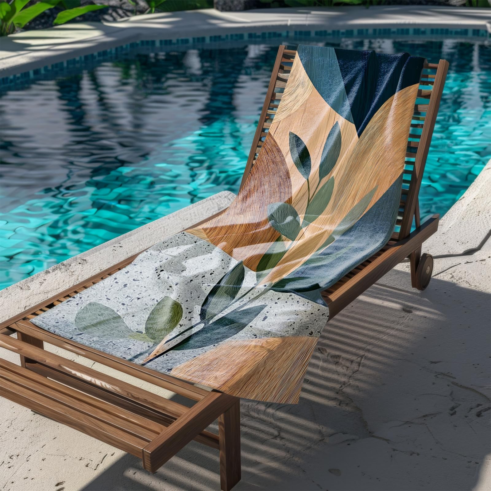 Générique Serviette de Plage 90X180 Marron Vert