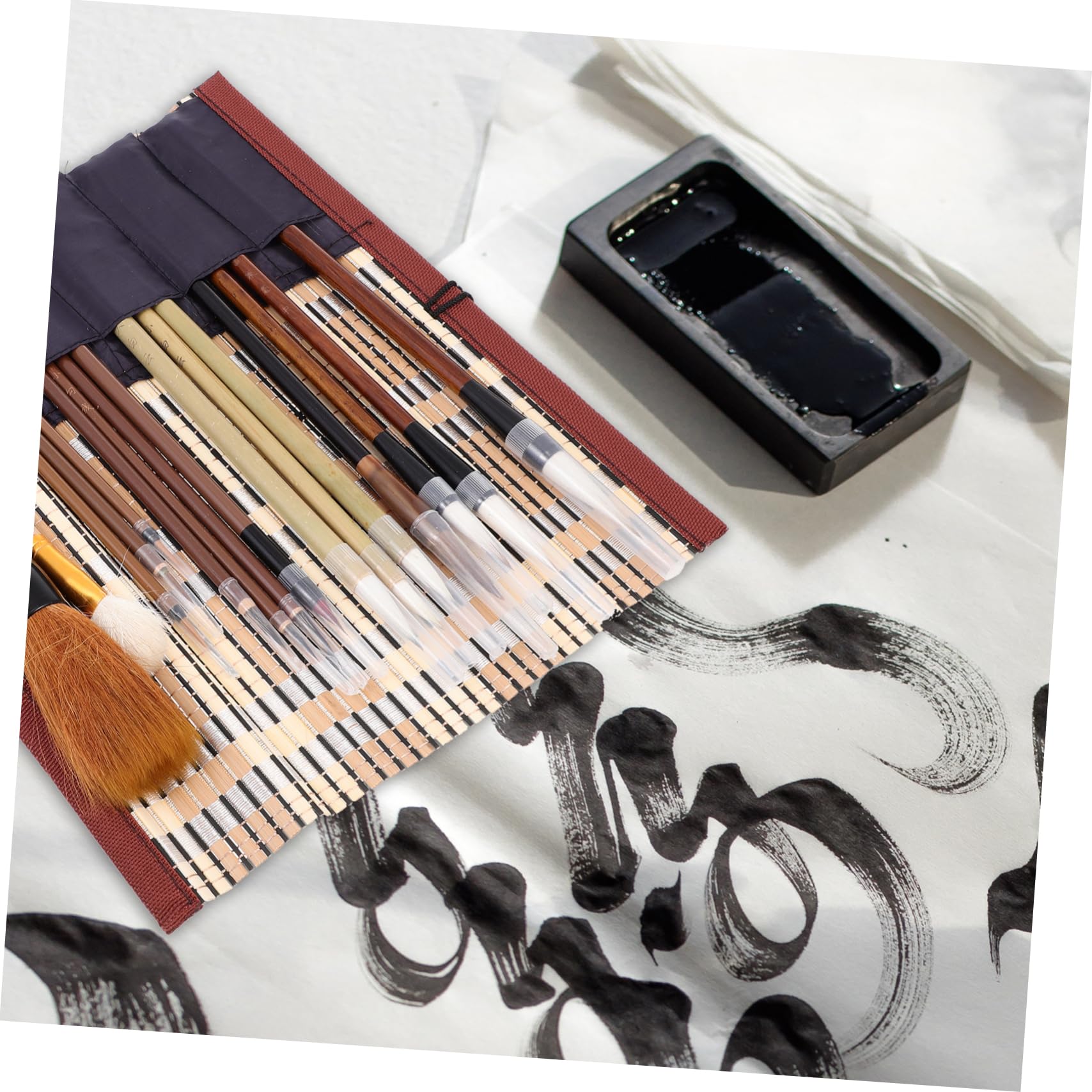 DOITOOL Set di Pennelli Calligrafici Tondi in Legno, per Scrittura
