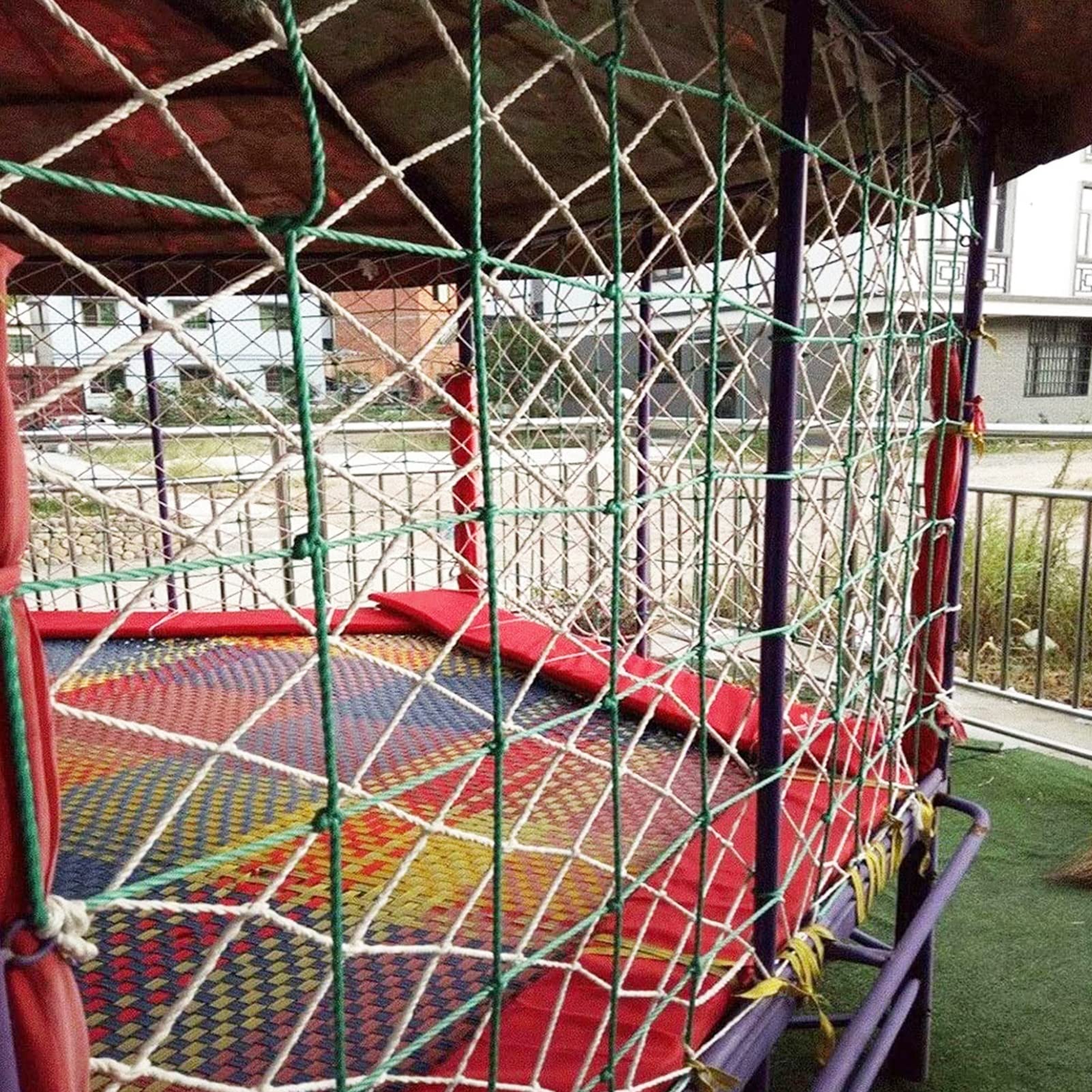 Red de seguridad infantil – Red de protección contra caídas de nailon para escaleras, 2 x 4 m, malla de 5 cm, barrera de seguridad para niños, uso en interiores y exteriores, prevención de escalada