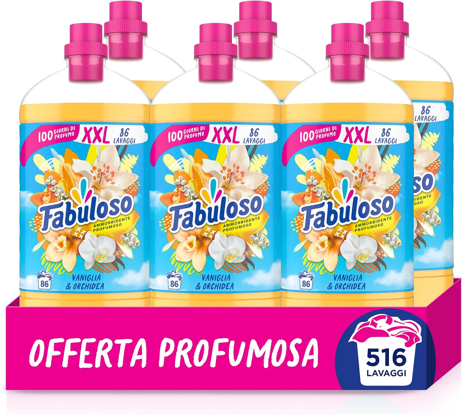 Fabuloso Ammorbidente Concentrato Vaniglia & Orchidea, 1,9L