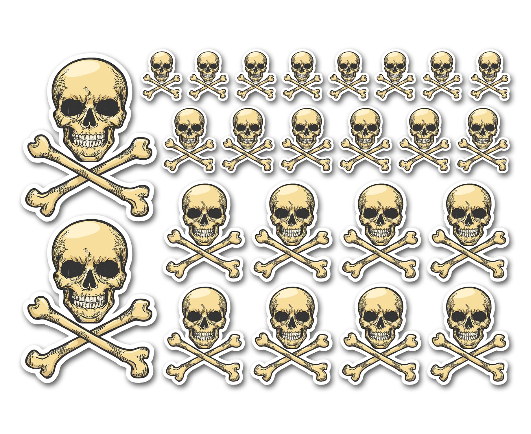 Feuille D'autocollants A5 Jolly Roger En Vinyle – Motif Tête