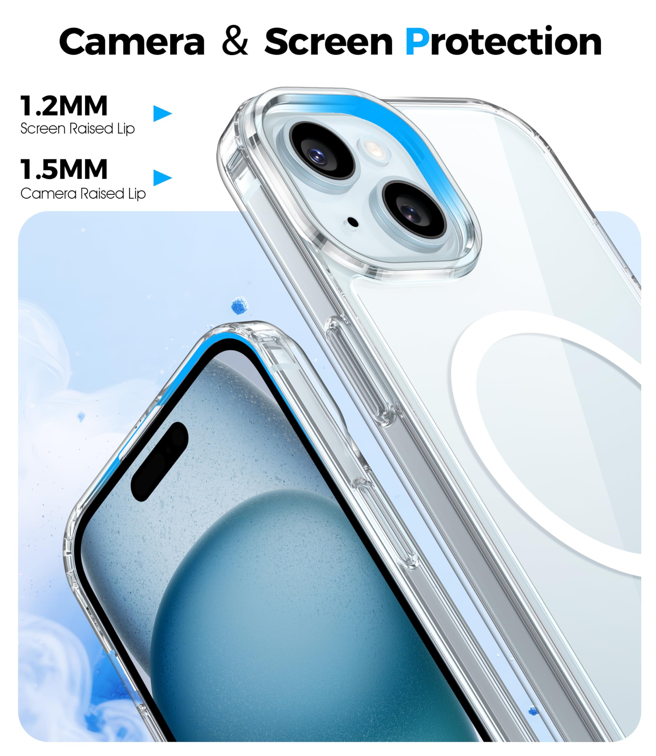 Custodia Trasparente Magnetica Per IPhone 13/14/15 – Hard PC E TPU Flessibile, Antiurto E Antigraffio Con Ricarica MagSafe