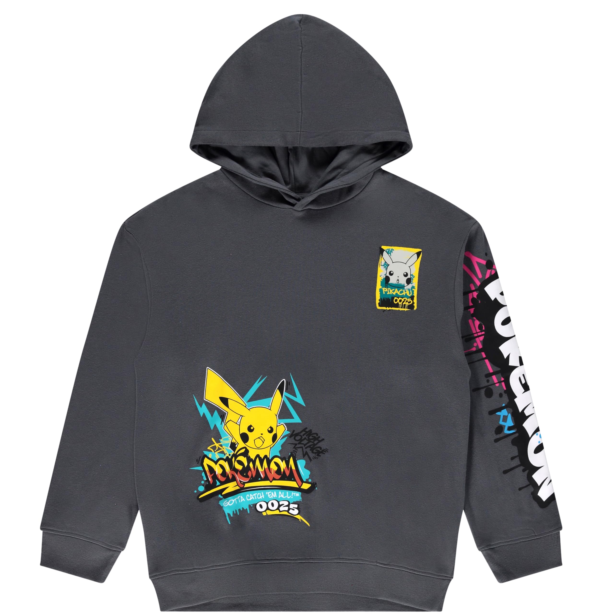 Mad Engine Pokémon Pikachu Jungen Hoodie und Jogger Set - Graffiti Graphic 2-teiliges Outfit XS - XL