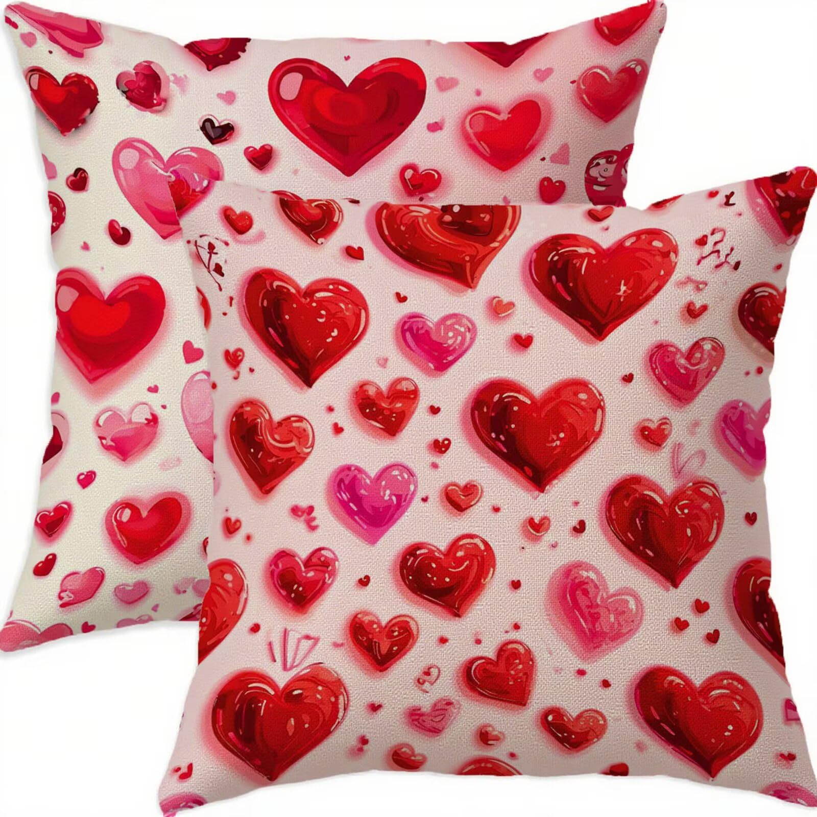 Taie oreiller rouge 80x80 étanche lot de 2 coussins de printemps