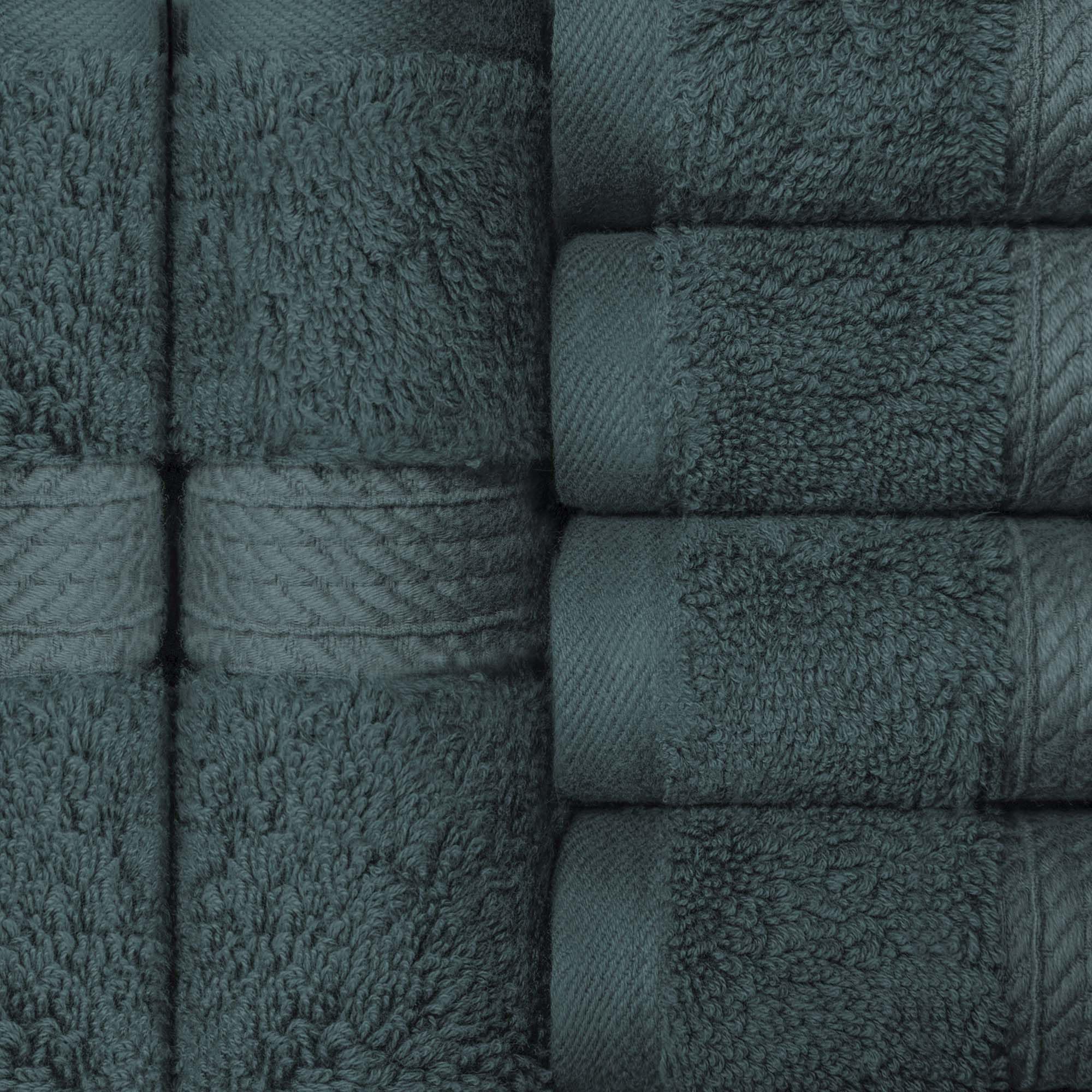Superior 900 Gram 100% Premium Long-Staple Combed Cotton 6-Piece Face Towel Set, Teal - Image 4