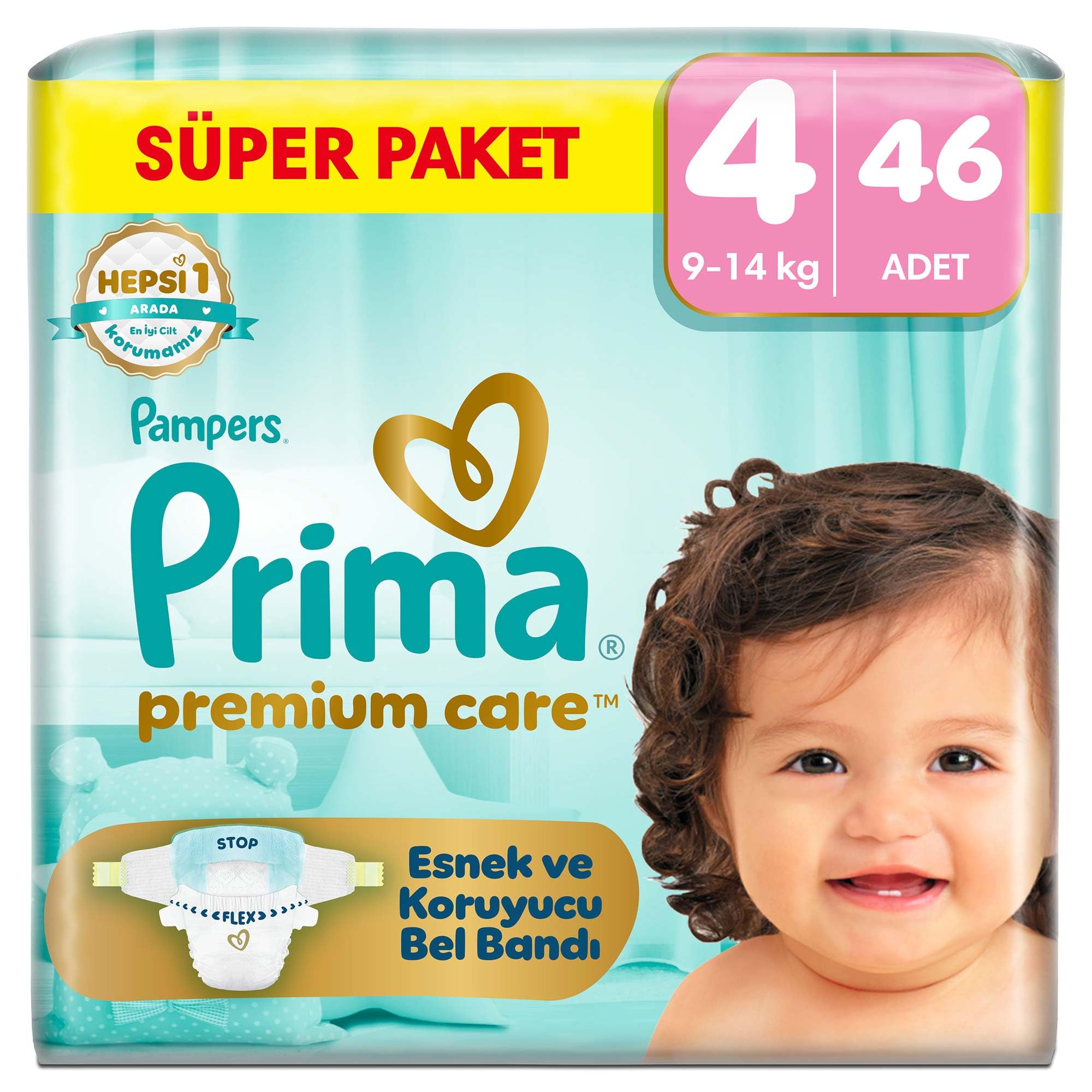 Prima Bebek Bezi Premium Care 4 Numara 46 Adet Ekonomik Paket