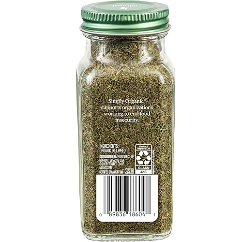 Miniatura 2 de Simply Organic Maleza de eneldo cortada y tamizada certificada orgánica  081 onzas  Anethum graveolens L