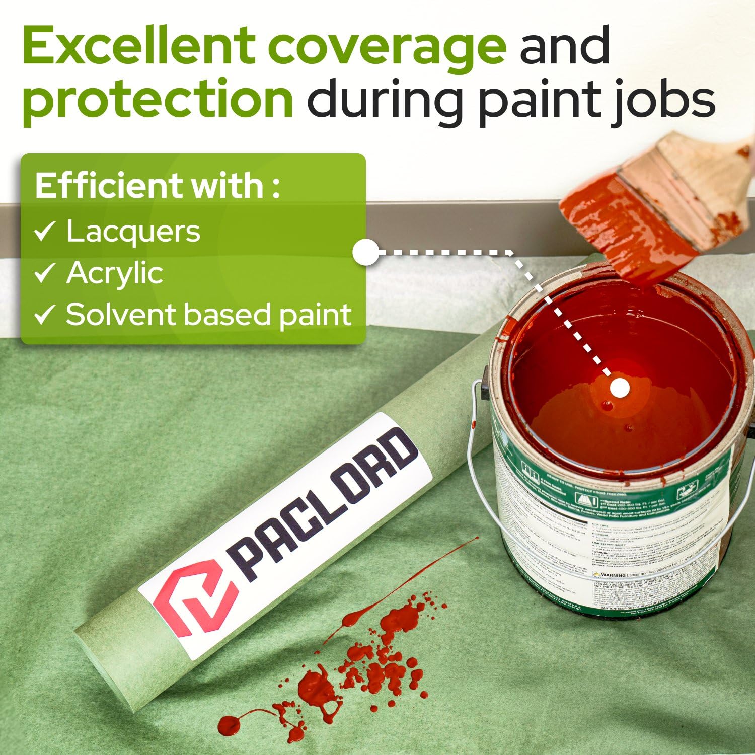 Papel de enmascarar verde de 12 pulgadas x 60 yardas con protección adicional al aceite para industrias de pintura automotriz (paquete de 4) – Papel de enmascarar fabricado en Estados Unidos