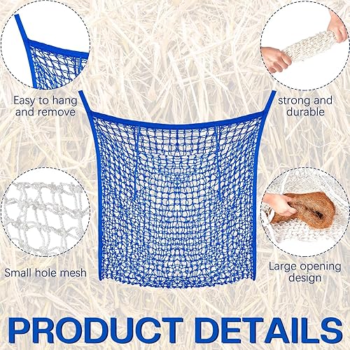 Miniatura 17 de Fabbay 2 bolsas de alimentación de heno de alimentación lenta para caballos, cabra, remolque, suministros de alimentación para caballos