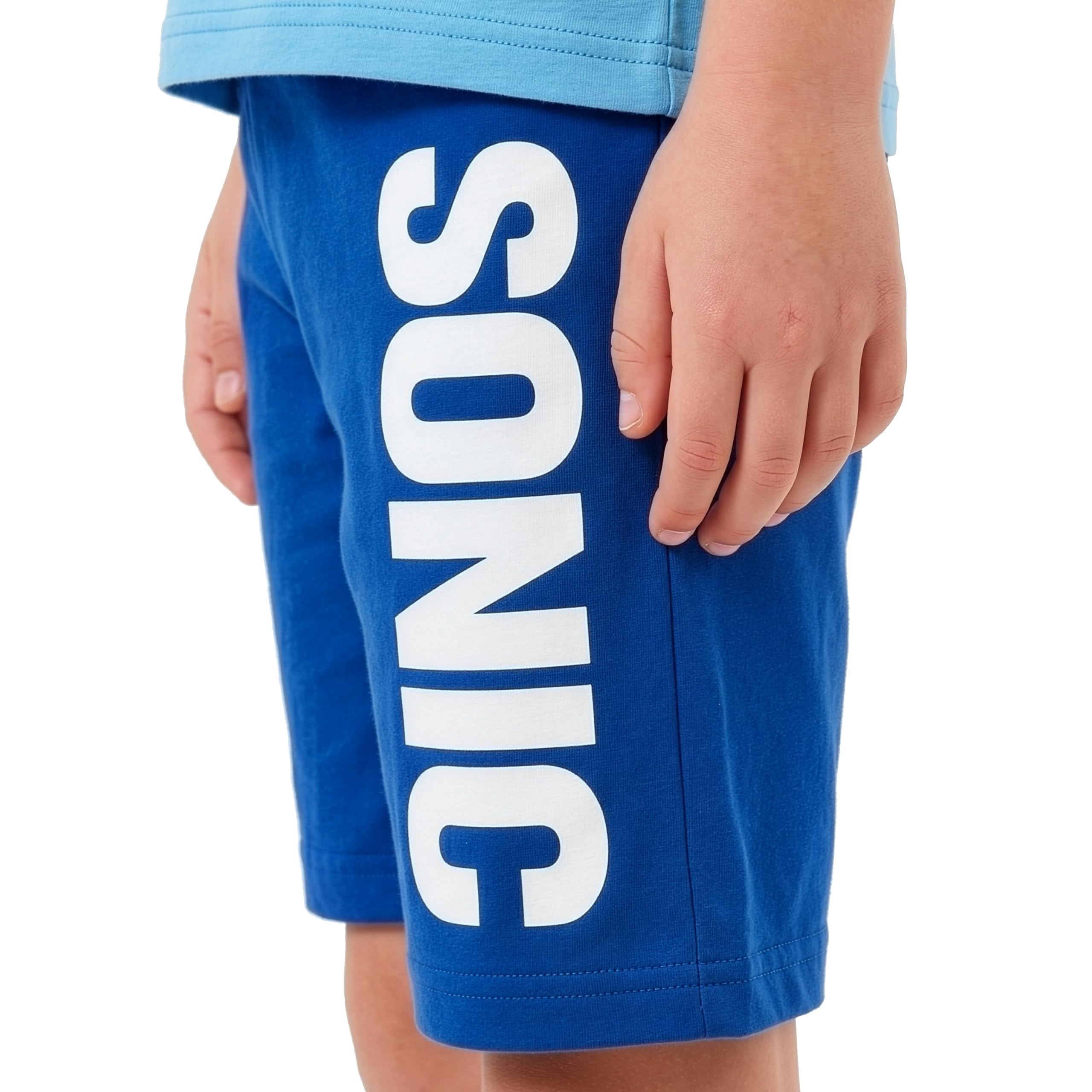 Sonic The Hedgehog Pyjama Kinder, Schlafanzug Kinder Jungen Kurzarm Set Mit Sonic Und Knuckles, Schlafanzug Für Jungen