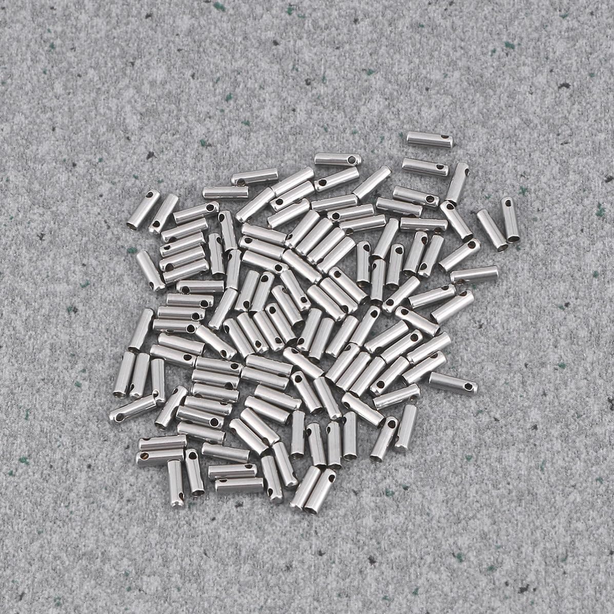 100 Pcs Stainless Steel Cord Ends Necklace Chains