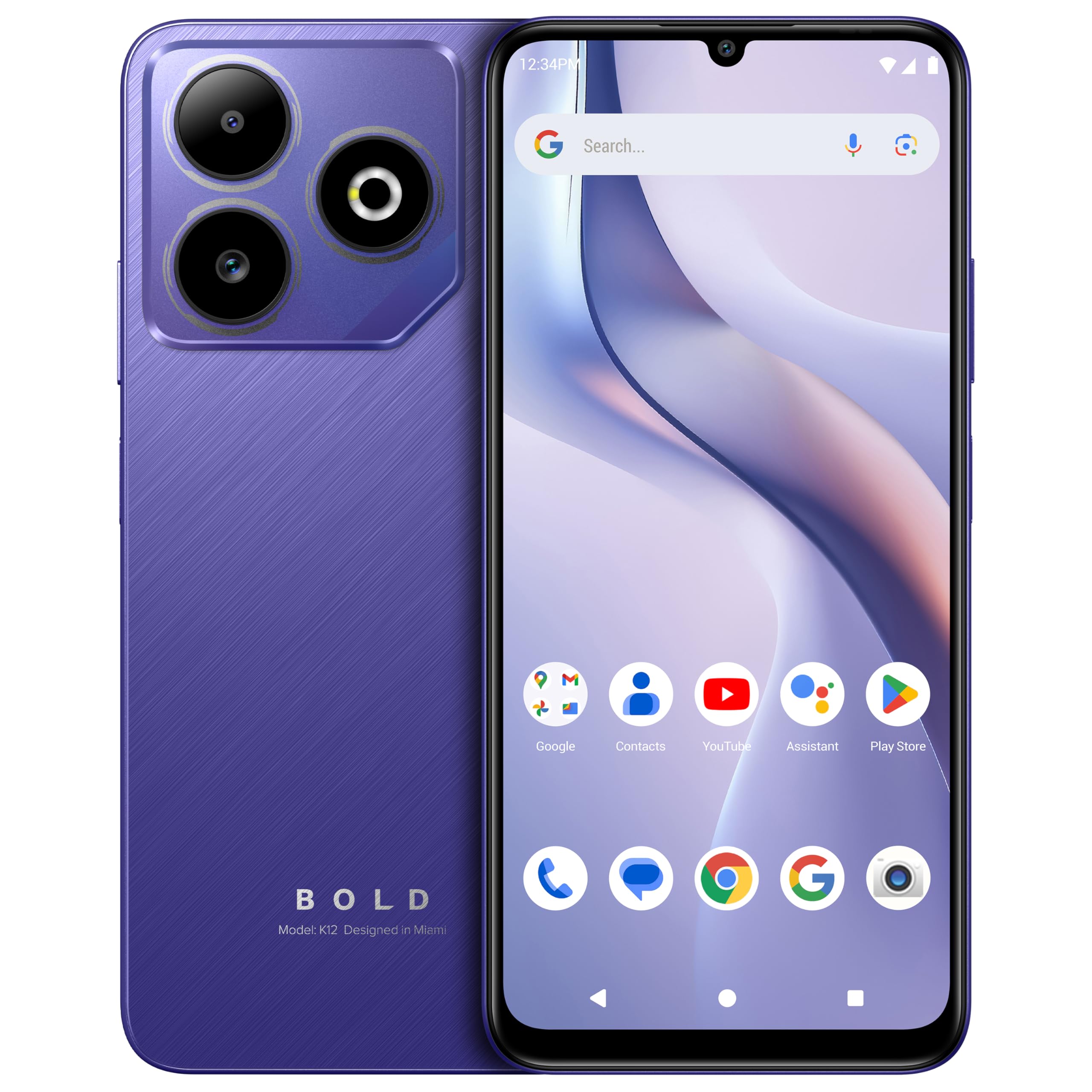 BLU Bold K12 | 2025 | Unlocked | 6.8” HD+ 120Hz Infinity Display | 50MP Main + 8MP Selfie…