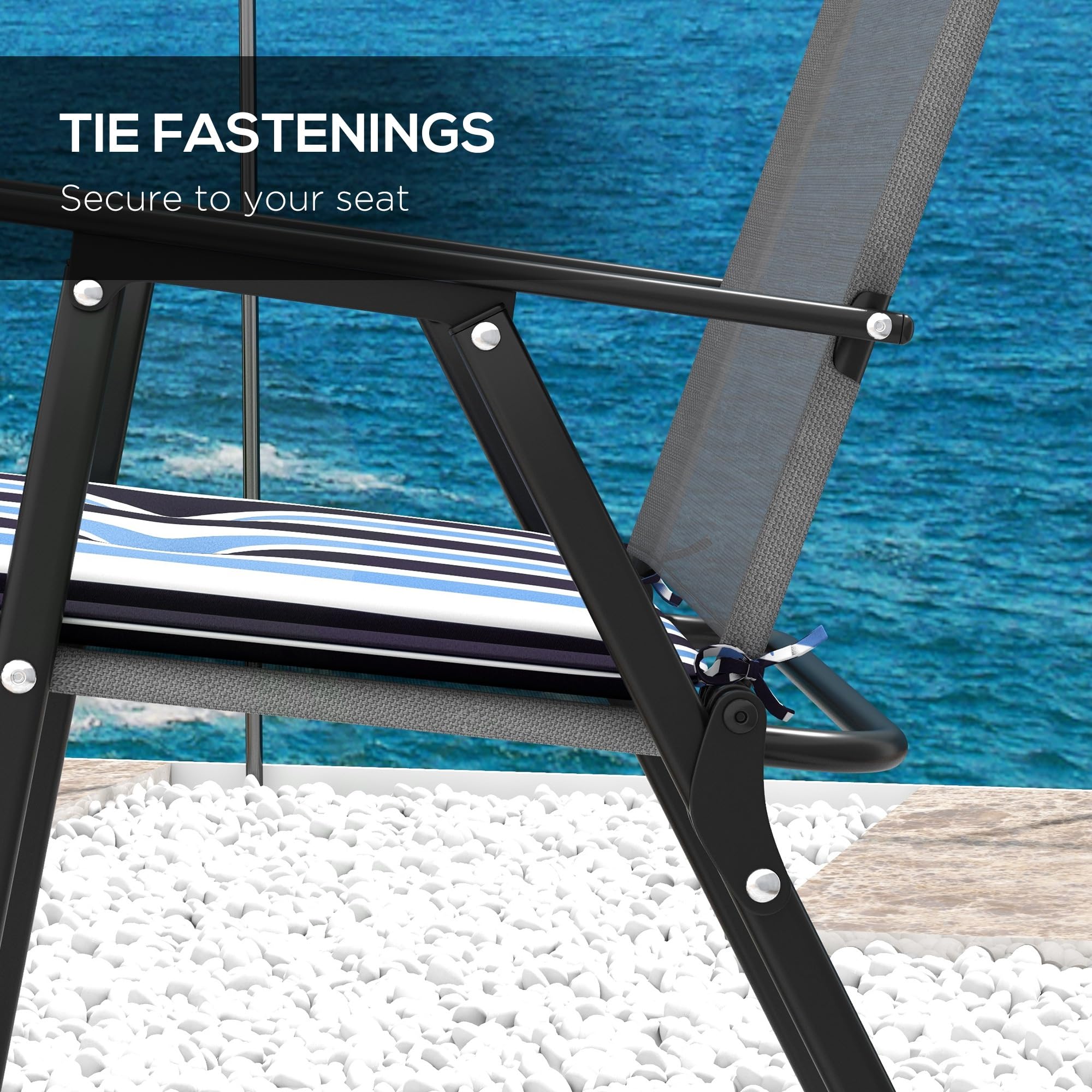 Chair Cushions For Outdoor Furniture Outsunny Seater Back And