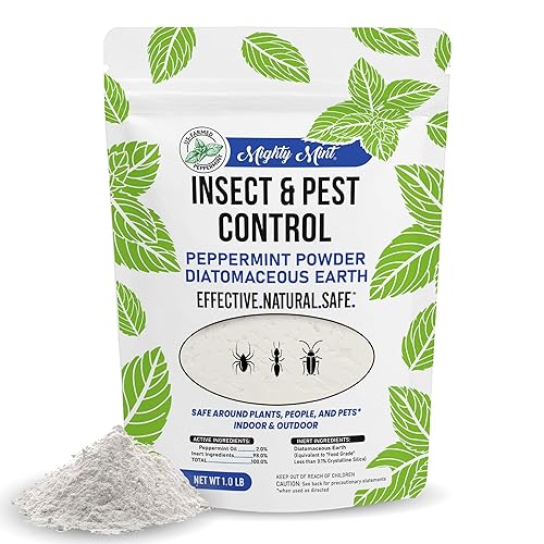 Control de insectos y plagas, polvo de menta de tierra de diatomeas, 1 libra