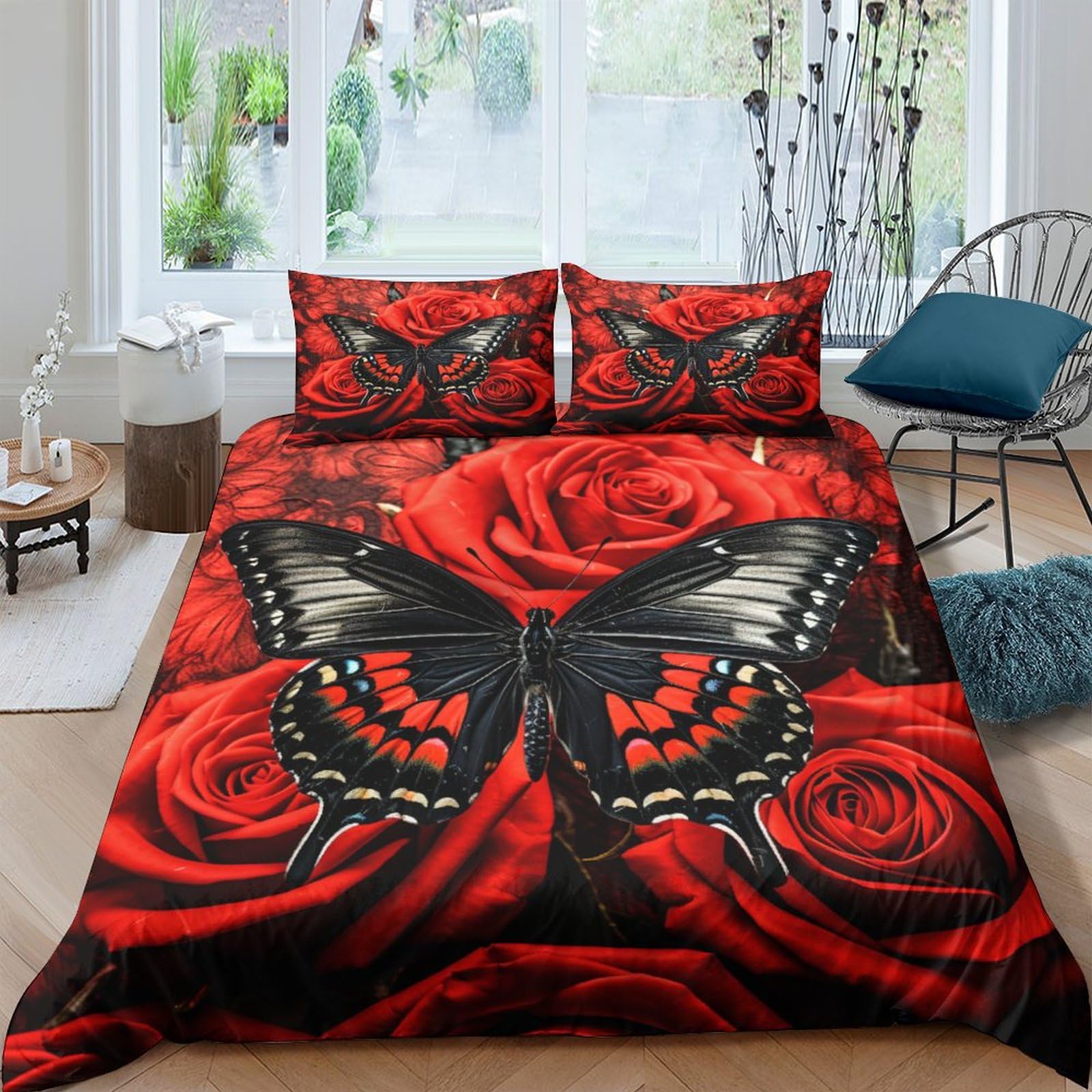 Parure de lit E avec fermeture à glissière 3 pièces double pour adulte et enfant