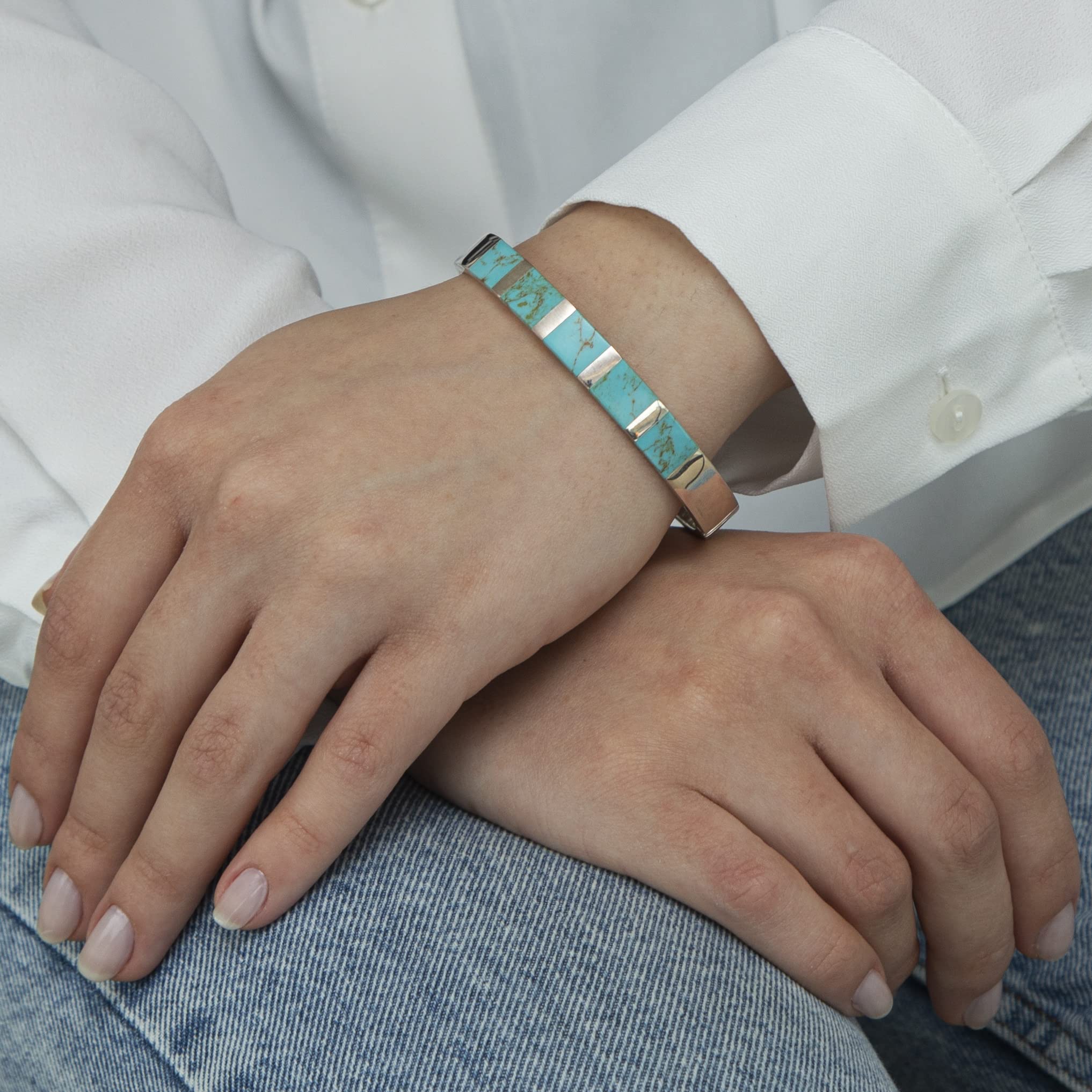 Tuscany Silver 8.35.1766 Pulsera de plata de ley (925/1000), con turquesa de mujer