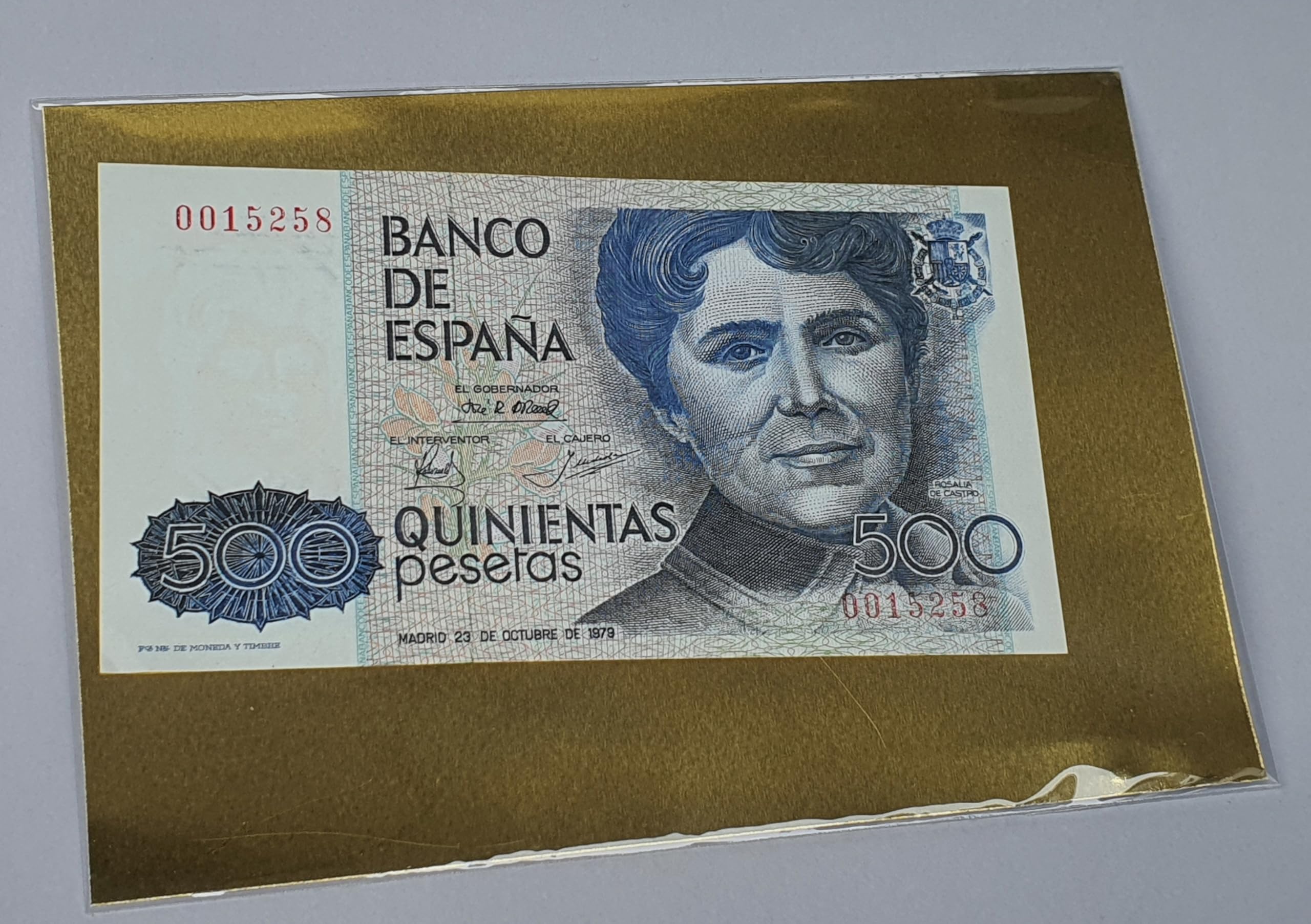 ESPAÑA Billete Original DE 500 PESETAS 1979 ROSALÍA DE Castro