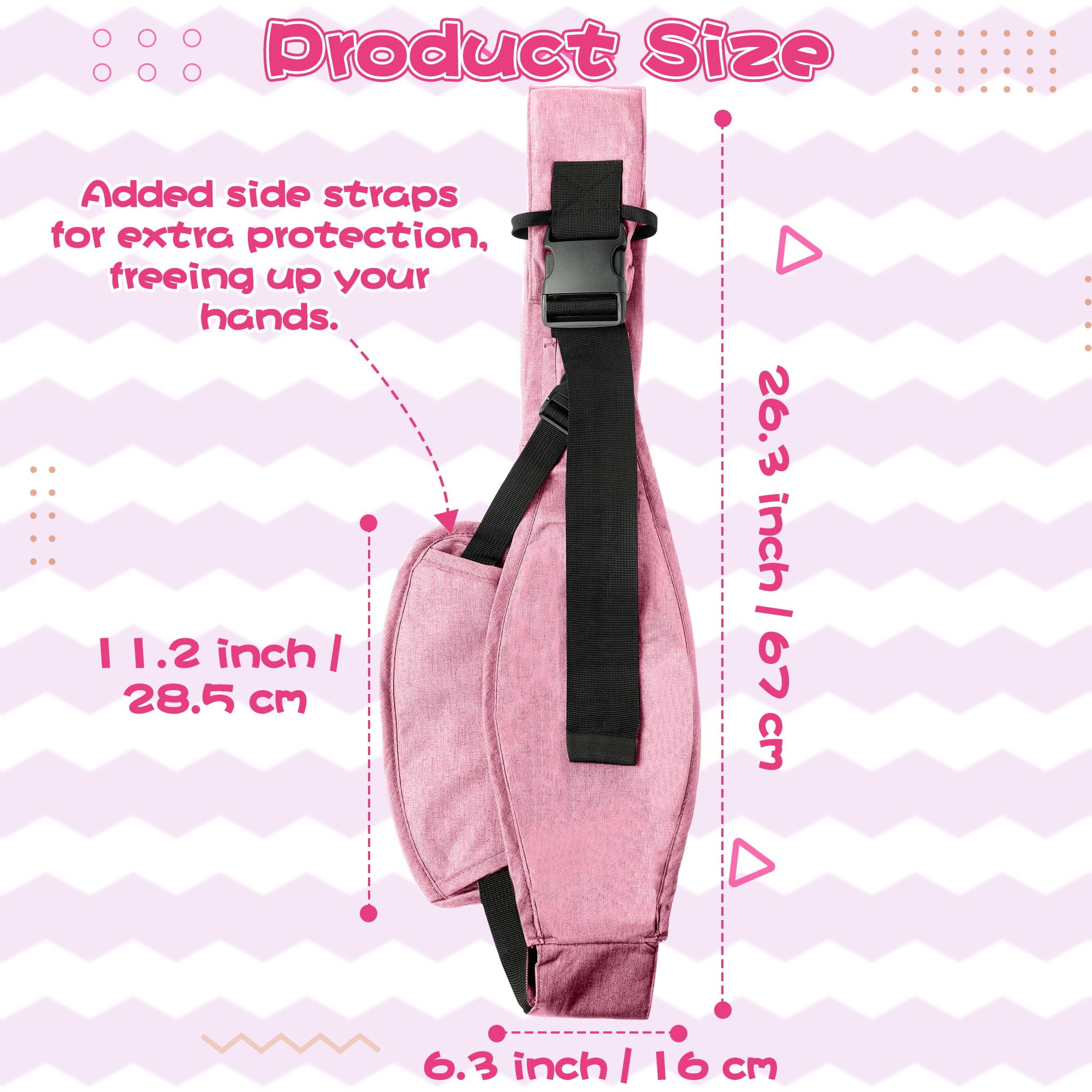 GoaePode Baby Carrier with Side Support Straps, Hands Free Adjustable Toddler Sling Carrier - Image 2
